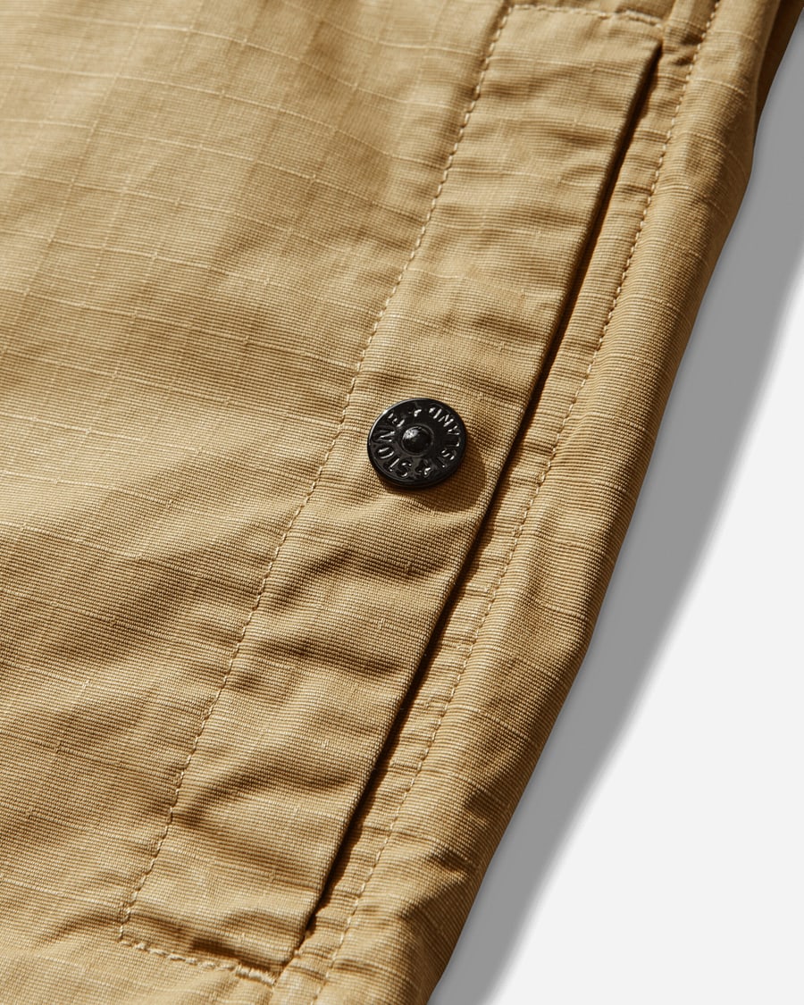 Stone Island Men's Double-Coated Cotton Ripstop Overshirt Mustard, view 4