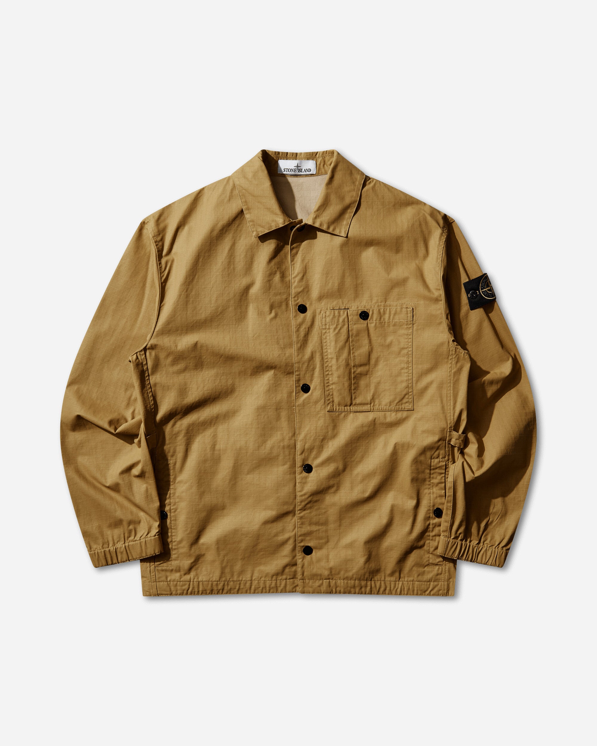 Stone Island Men's Double-Coated Cotton Ripstop Overshirt Mustard