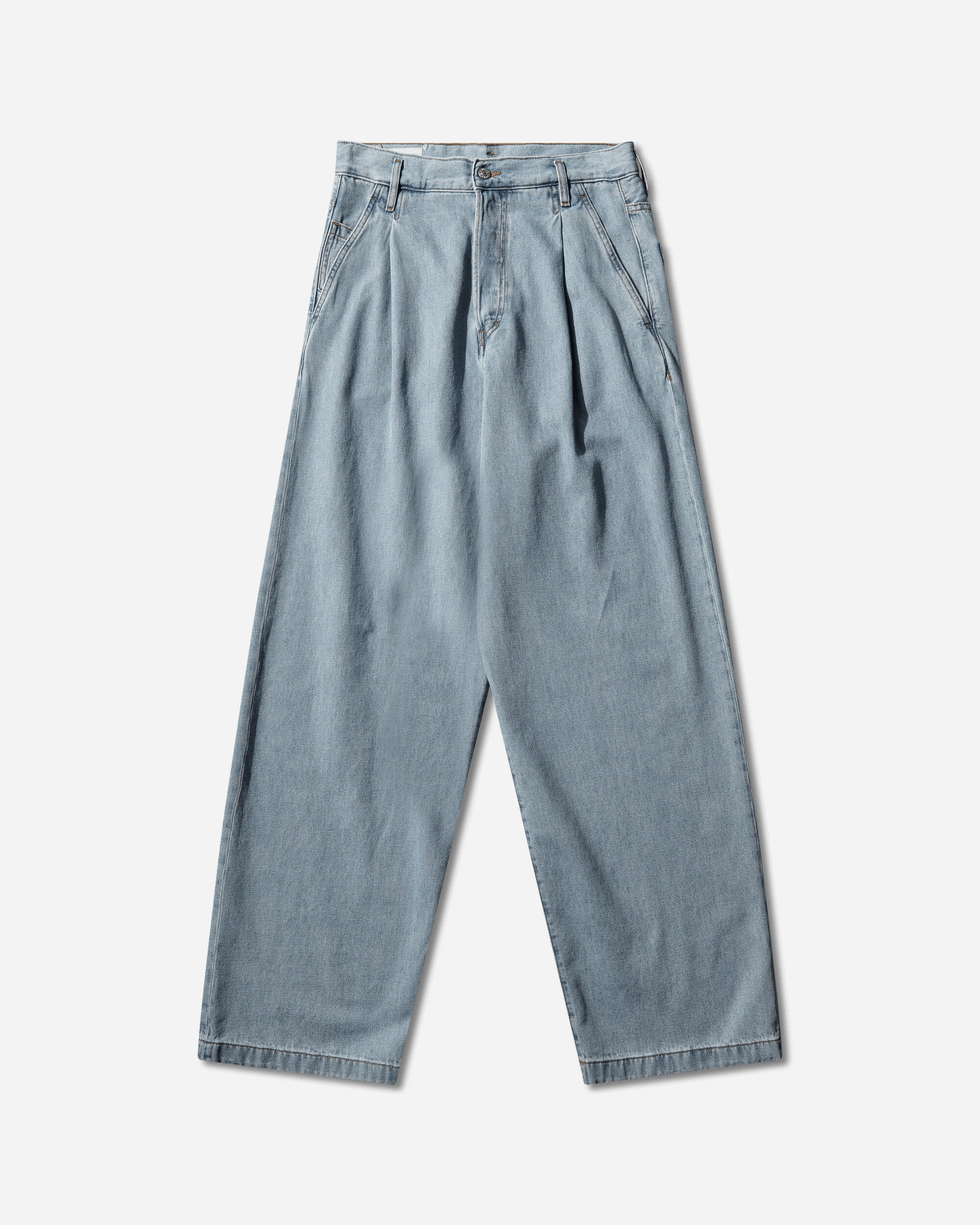Dries Van Noten Men's Pleated Jeans Light Blue