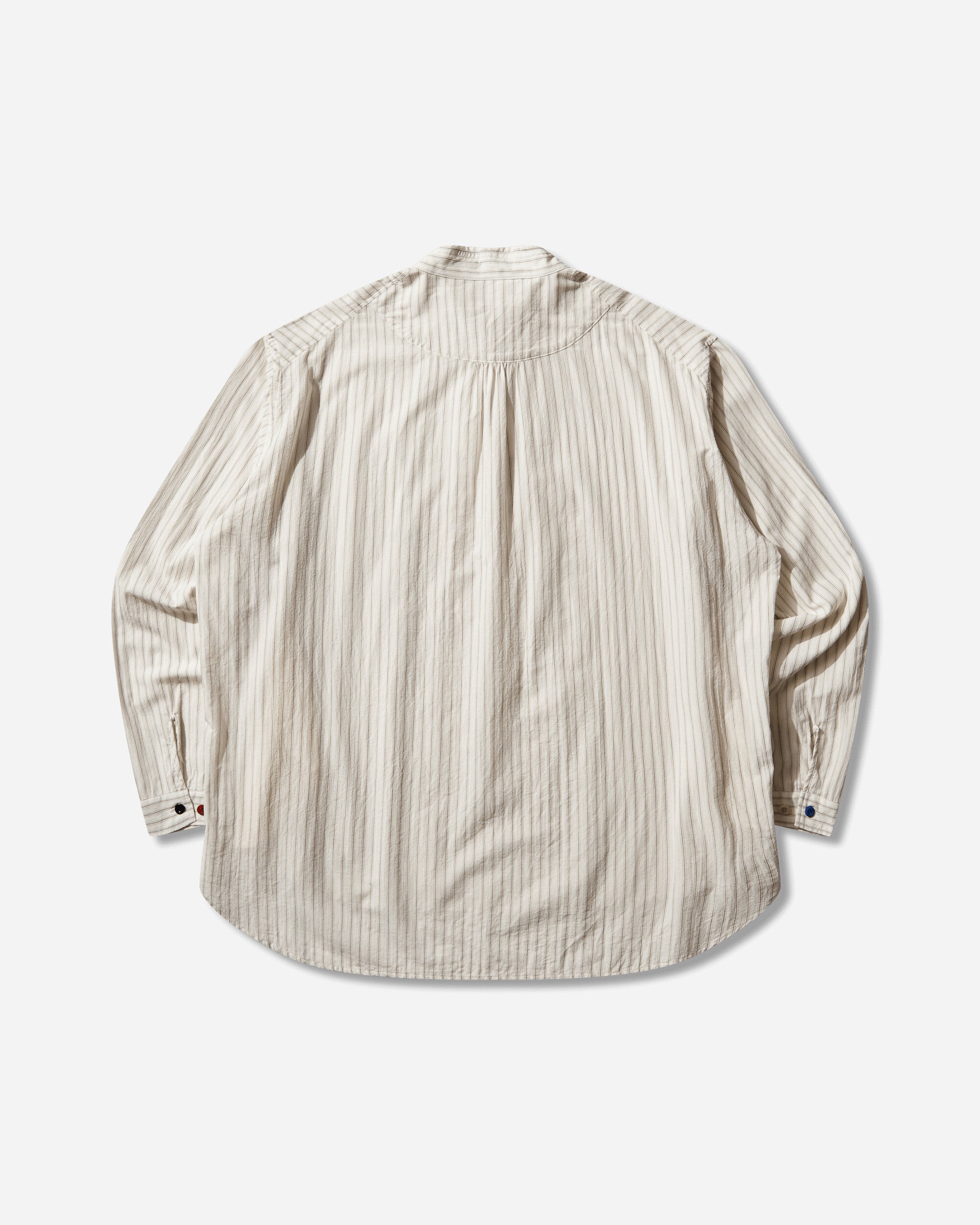 Undercover Men's Cotton Pullover Shirt Brown Stripe, view 2