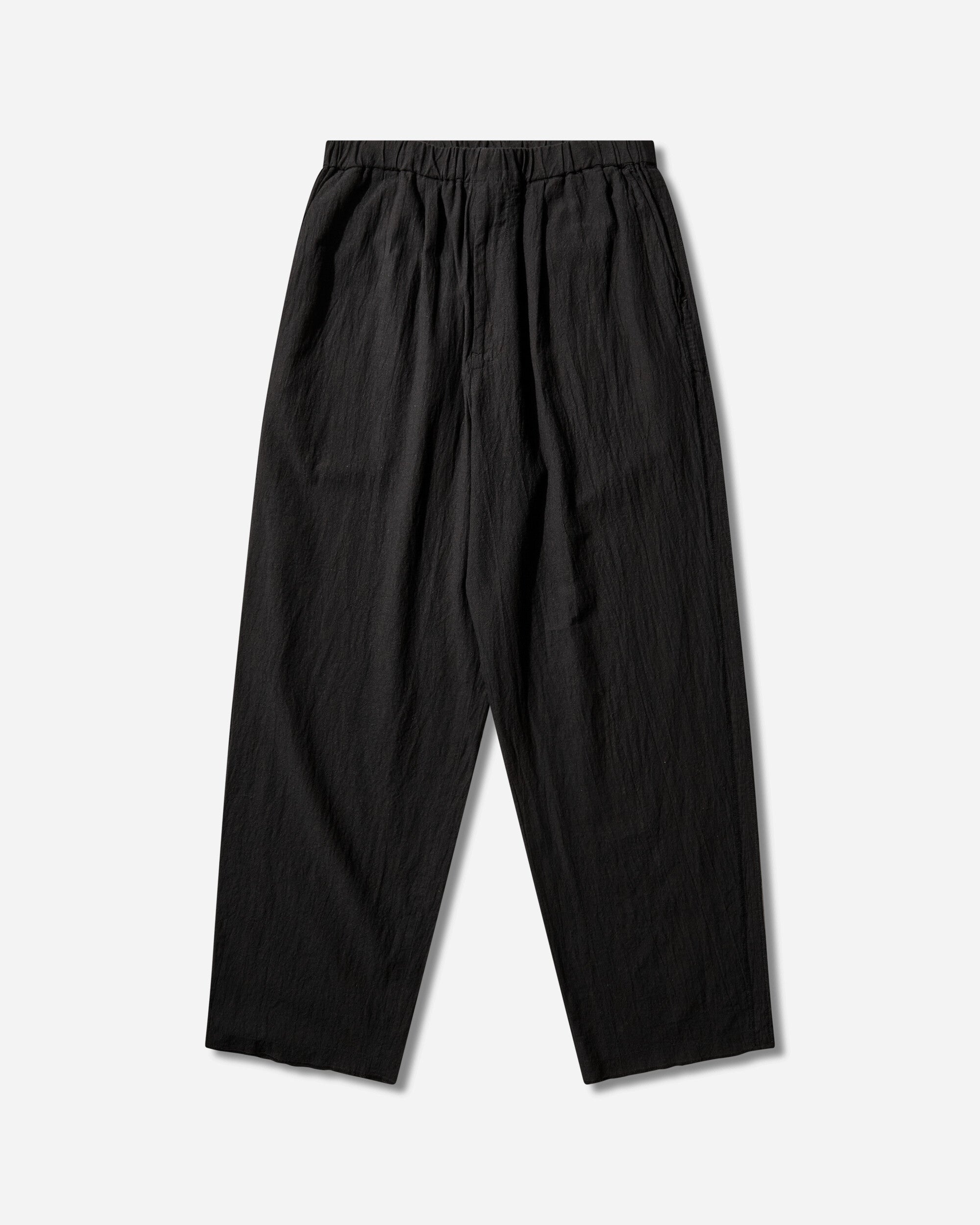 Undercover Men's Linen-Ramie Blend Cotton Easy Pants Black