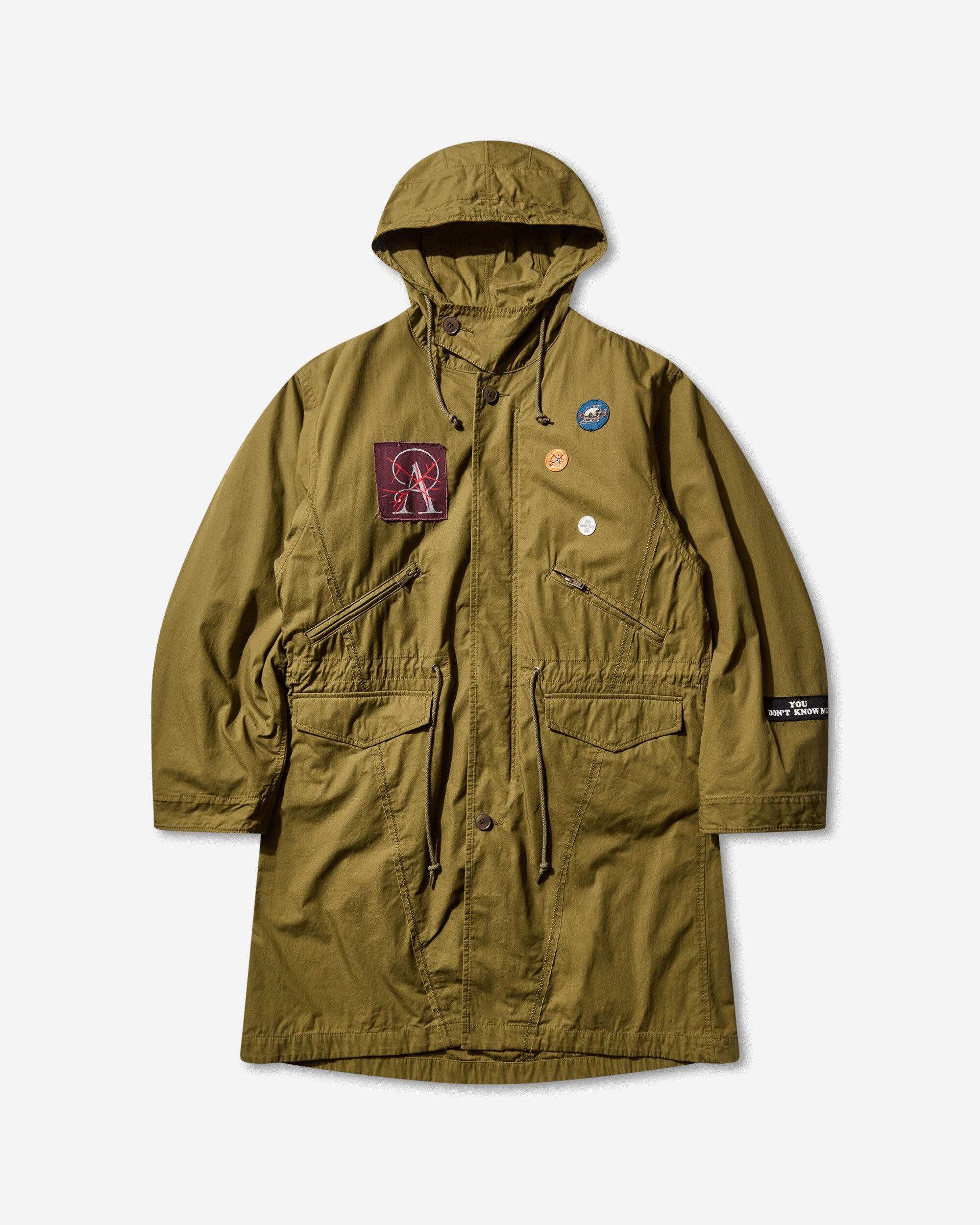 Undercover Men's Patches Parka Jacket Khaki Green