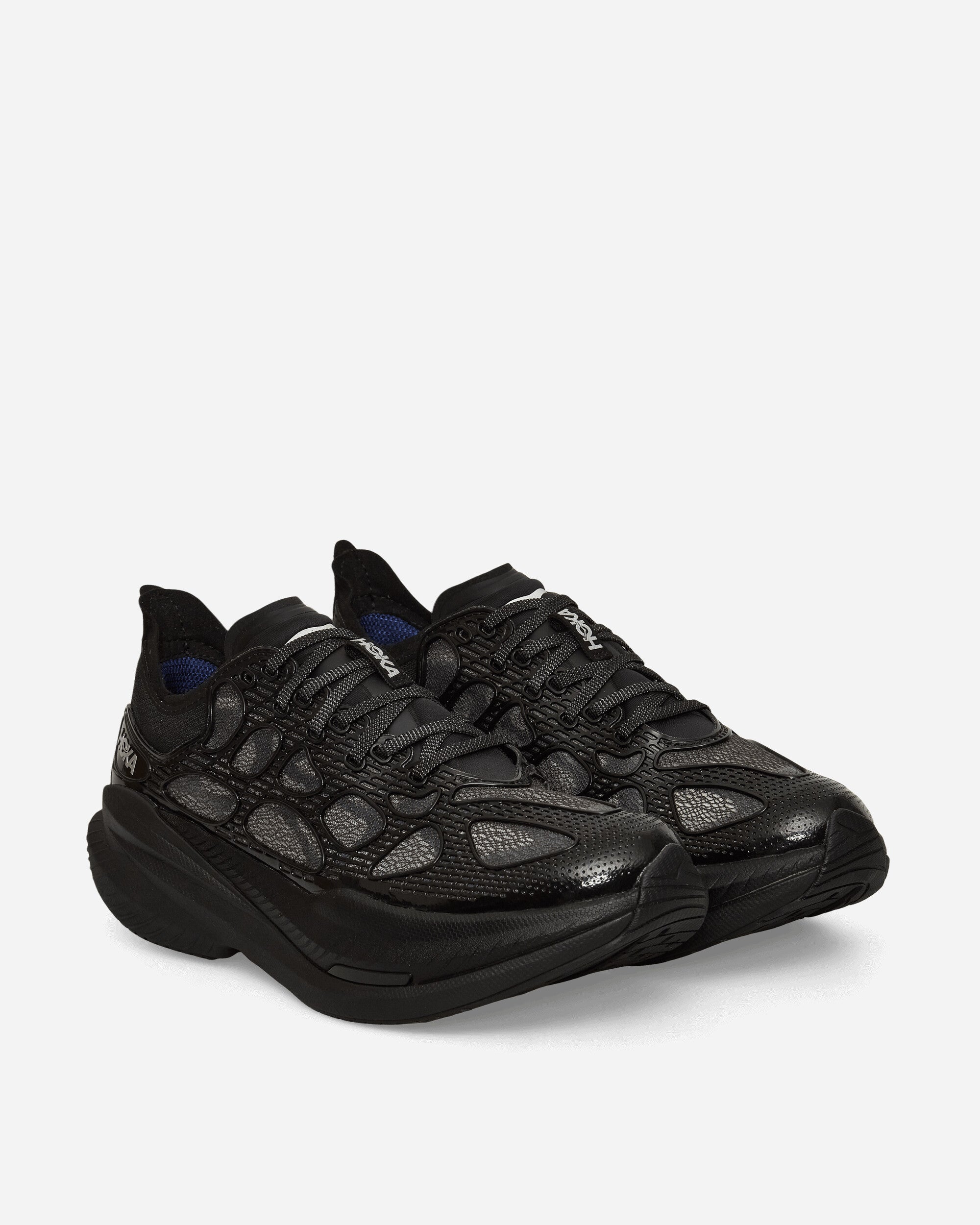 Hoka One One Mach X Caged Sneakers Black / Midnight Blue, view 2