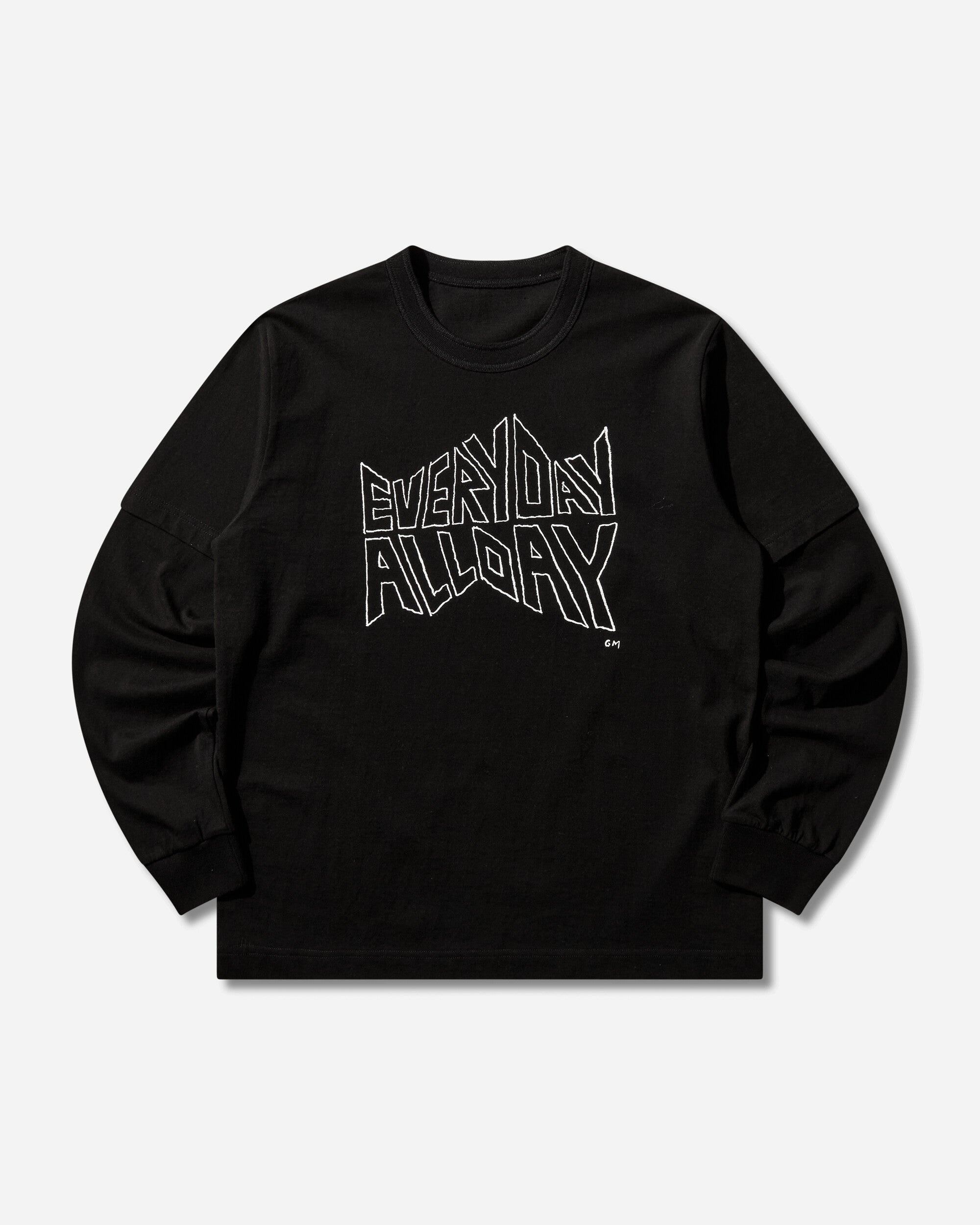 sacai Men's geoff sacai Print Longsleeve T-Shirt Black