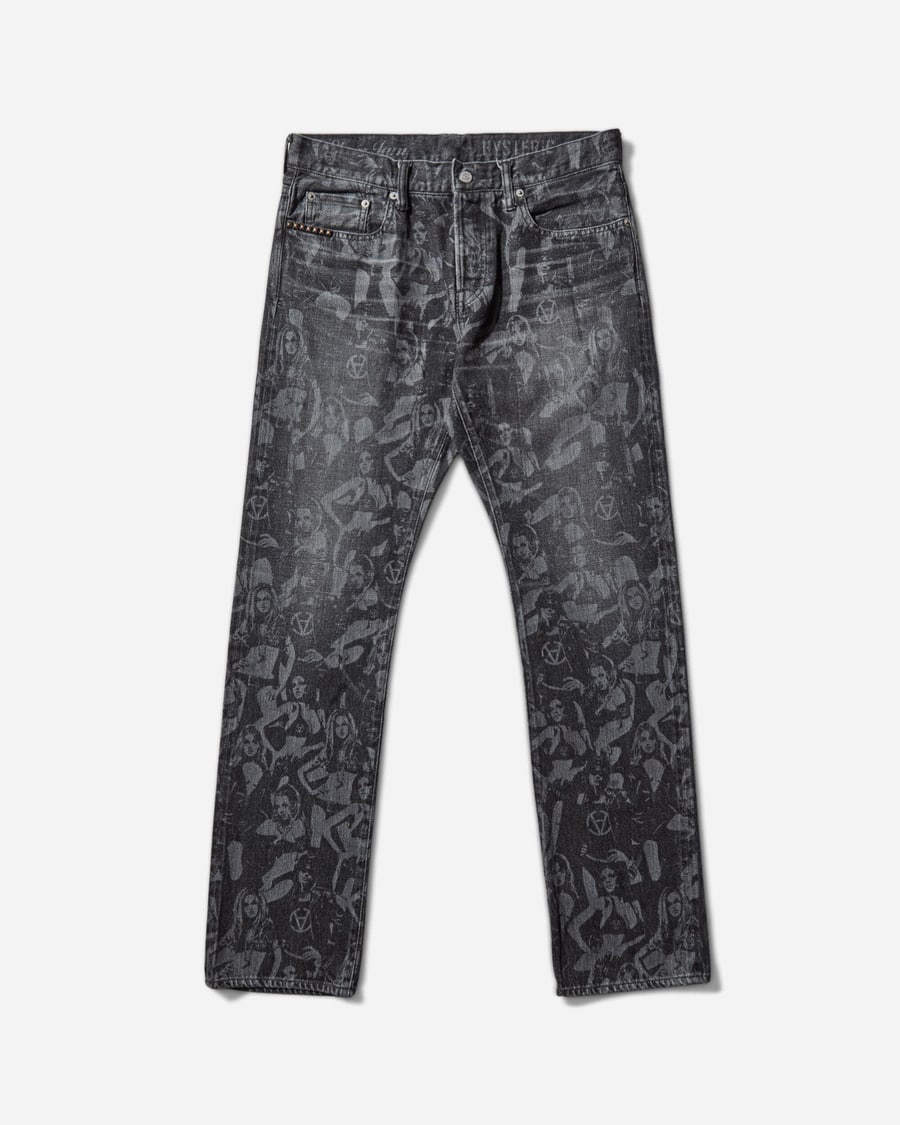 Hysteric Glamour Slam Jam Hysteric Angels Screen Print Denim Pants Black