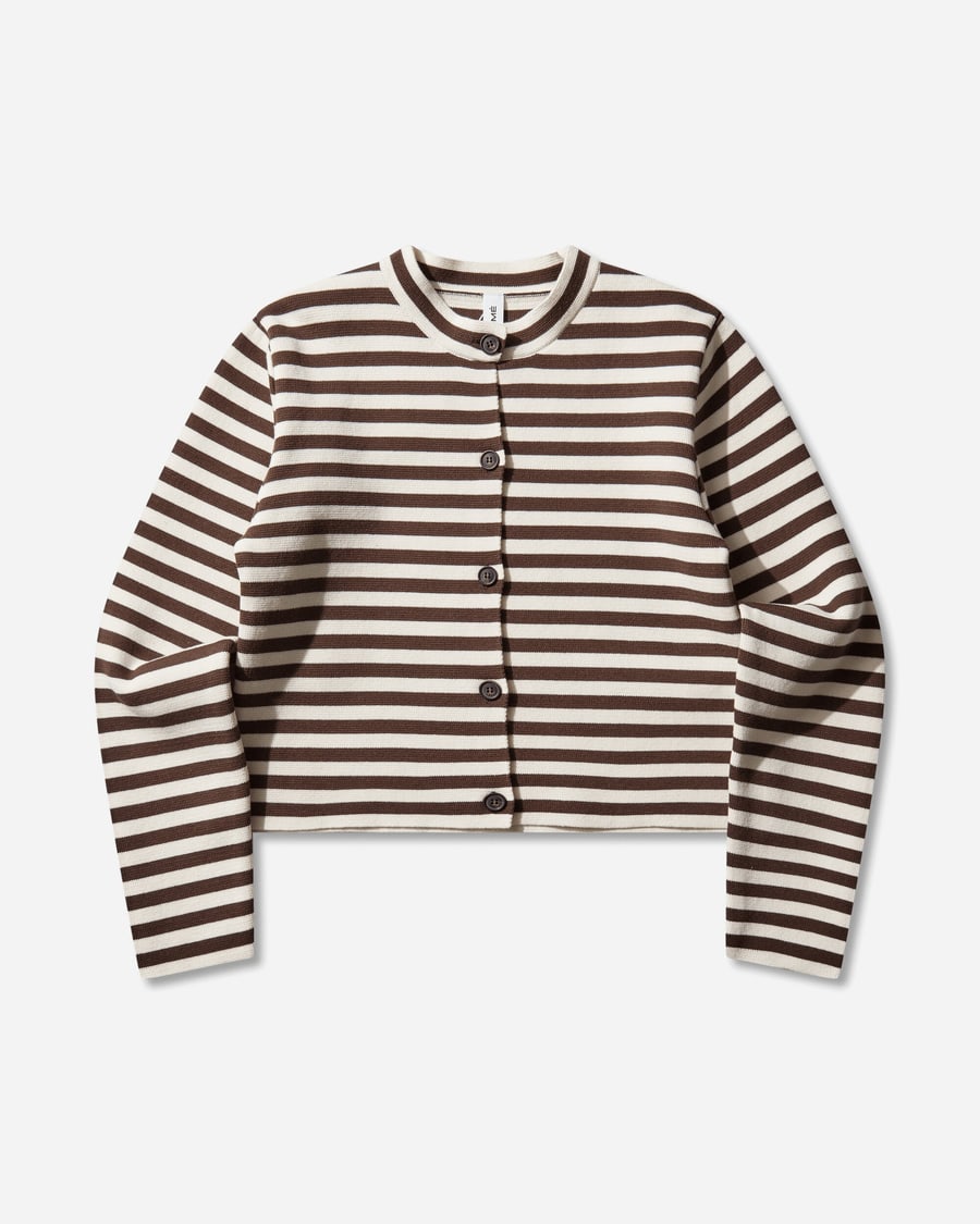 Résumé Women's KodyRS Knit Cardigan Creme Stripe