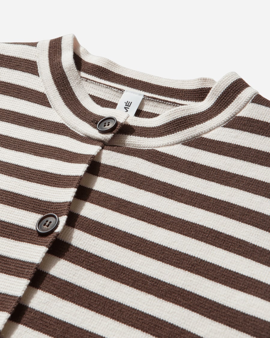 Résumé Women's KodyRS Knit Cardigan Creme Stripe, view 3