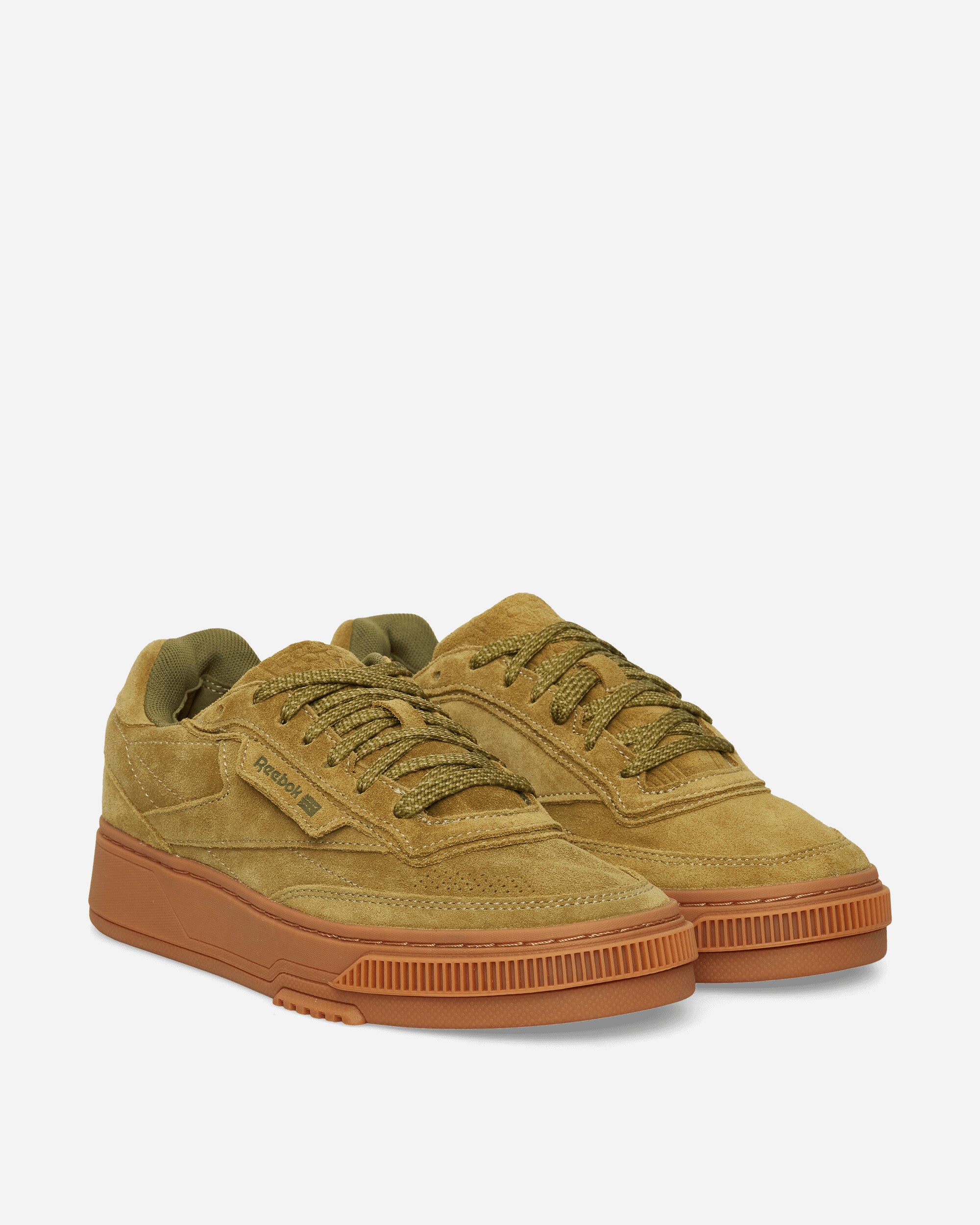 Reebok Club C LTD Sneakers Olive Green Suede, view 2
