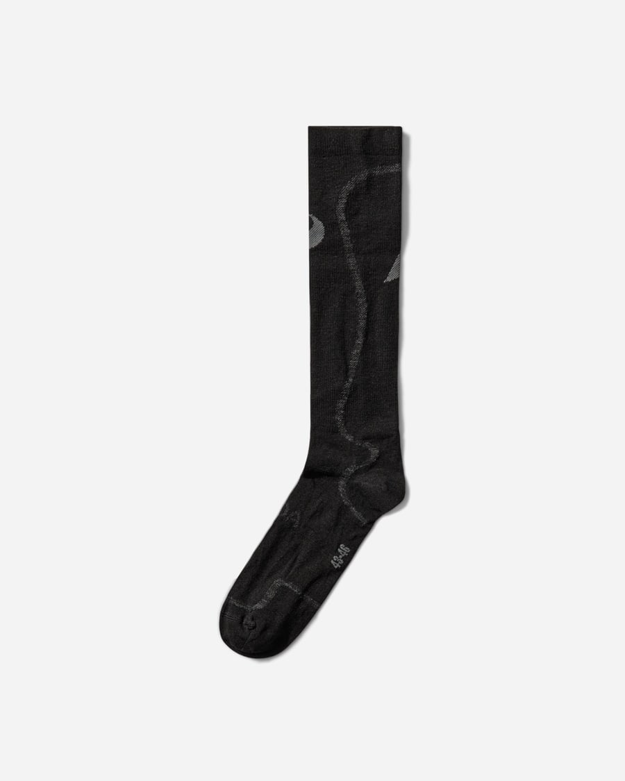 ROA Our Legacy WORK SHOP Merino Knee High Socks Carbon, view 2