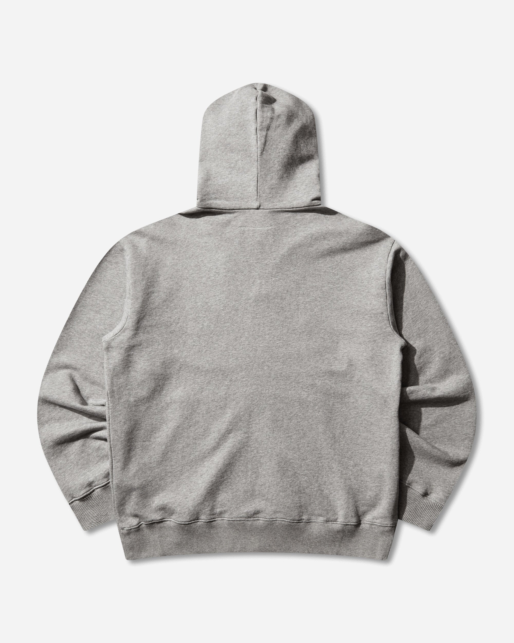 MM6 Maison Margiela Men's Label Patch Zip Hoodie Light Grey Melange, view 2