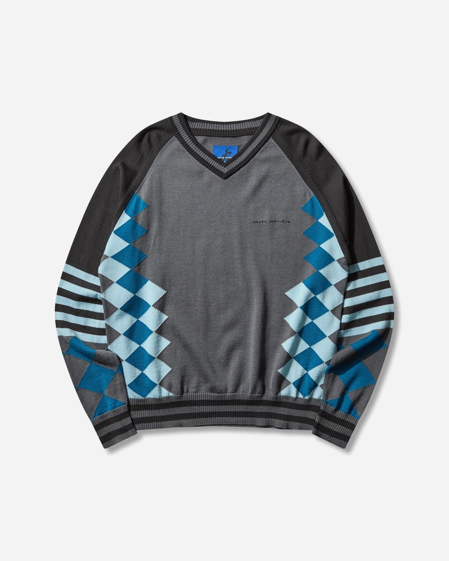 Asics Novalis Laricoid Knit Jumper Anchor Grey / Sky