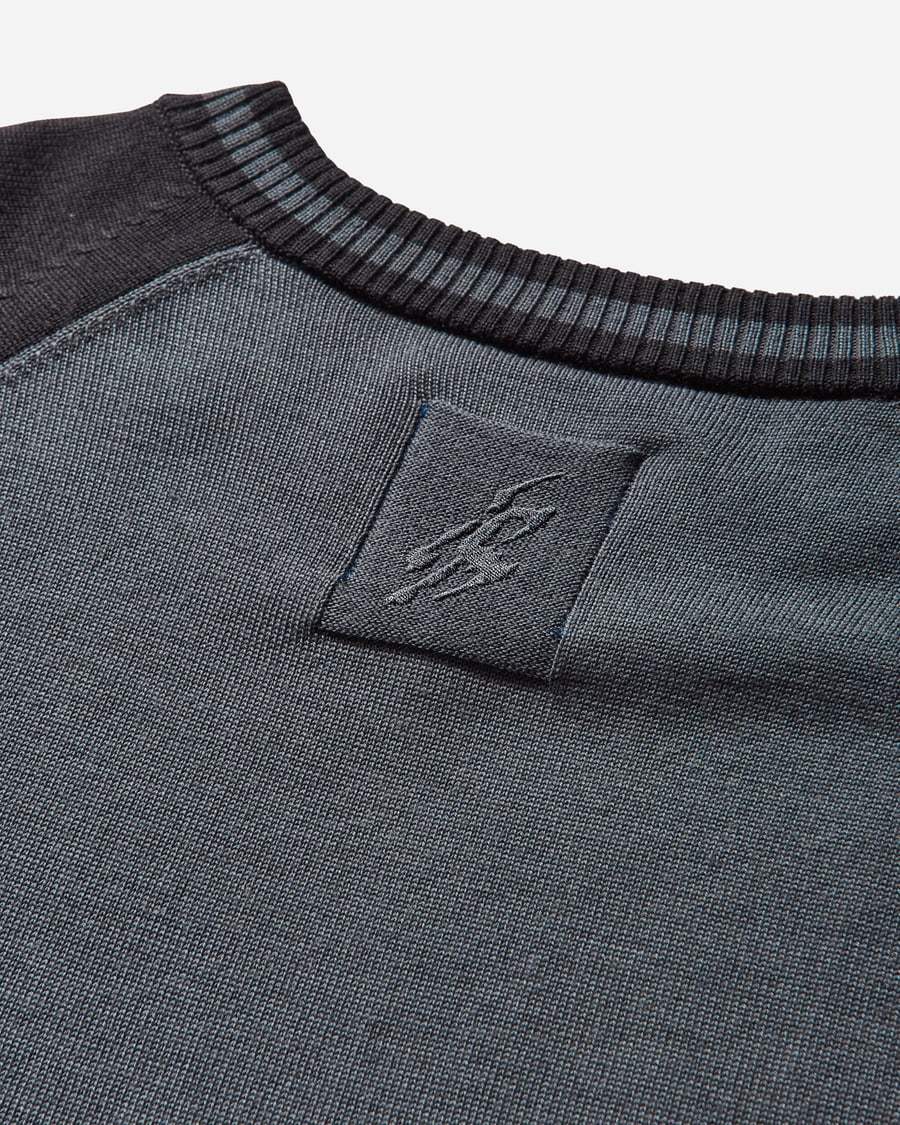 Asics Novalis Laricoid Knit Jumper Anchor Grey / Sky, view 3