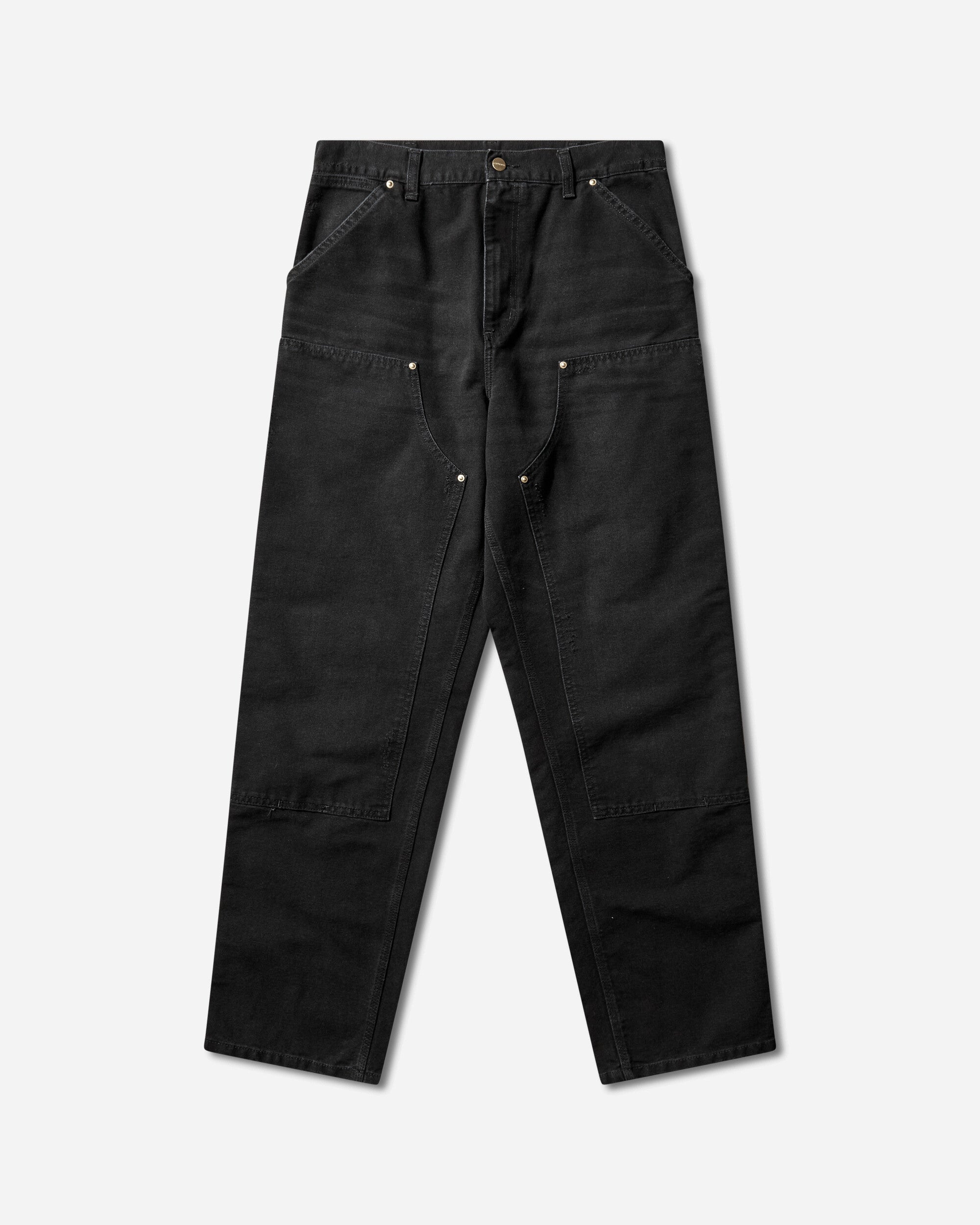 Carhartt WIP Men's Double Knee Pants Black (Grind Washed)