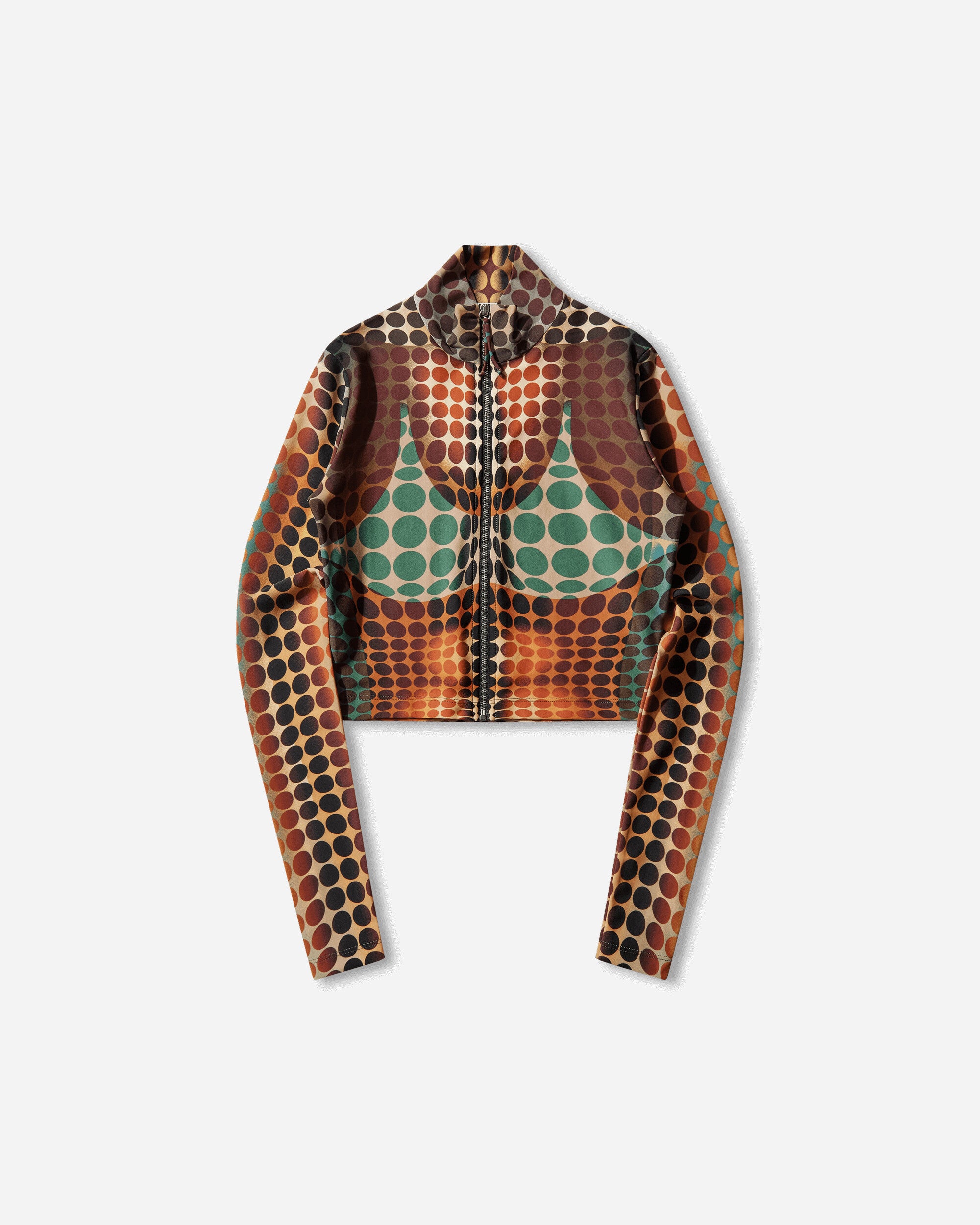 Jean Paul Gaultier Women's Re-Edition Dots Zip Top Orange