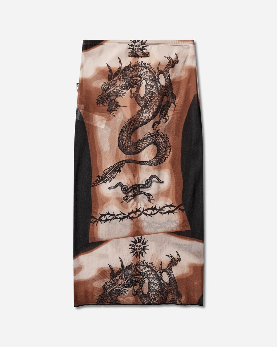 Jean Paul Gaultier Women's Re-Edition Safe Sex Tattoo Long Skirt Black, view 2