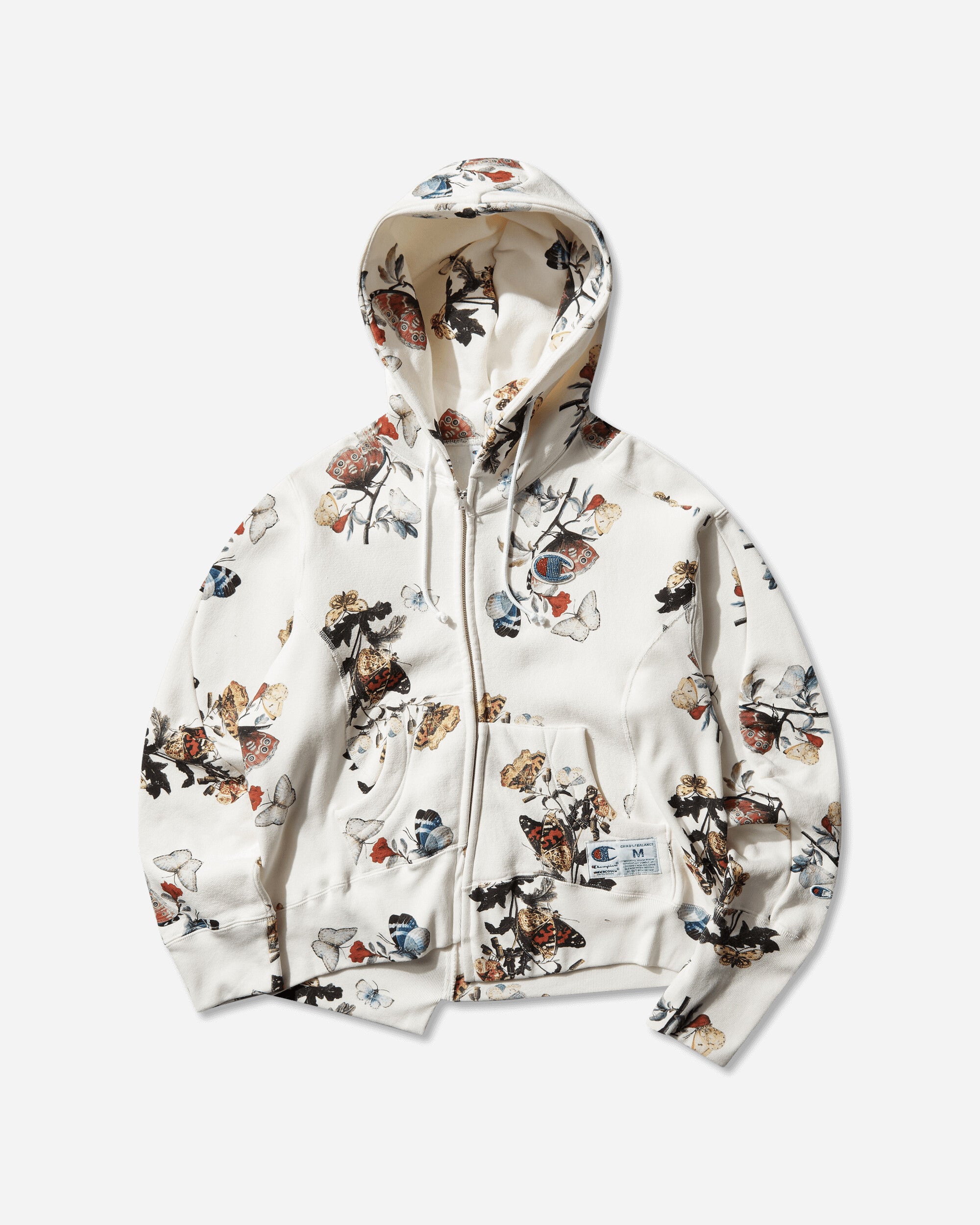 Undercover Women's Champion All-Over Print Fleece Zip Hoodie Ivory Base