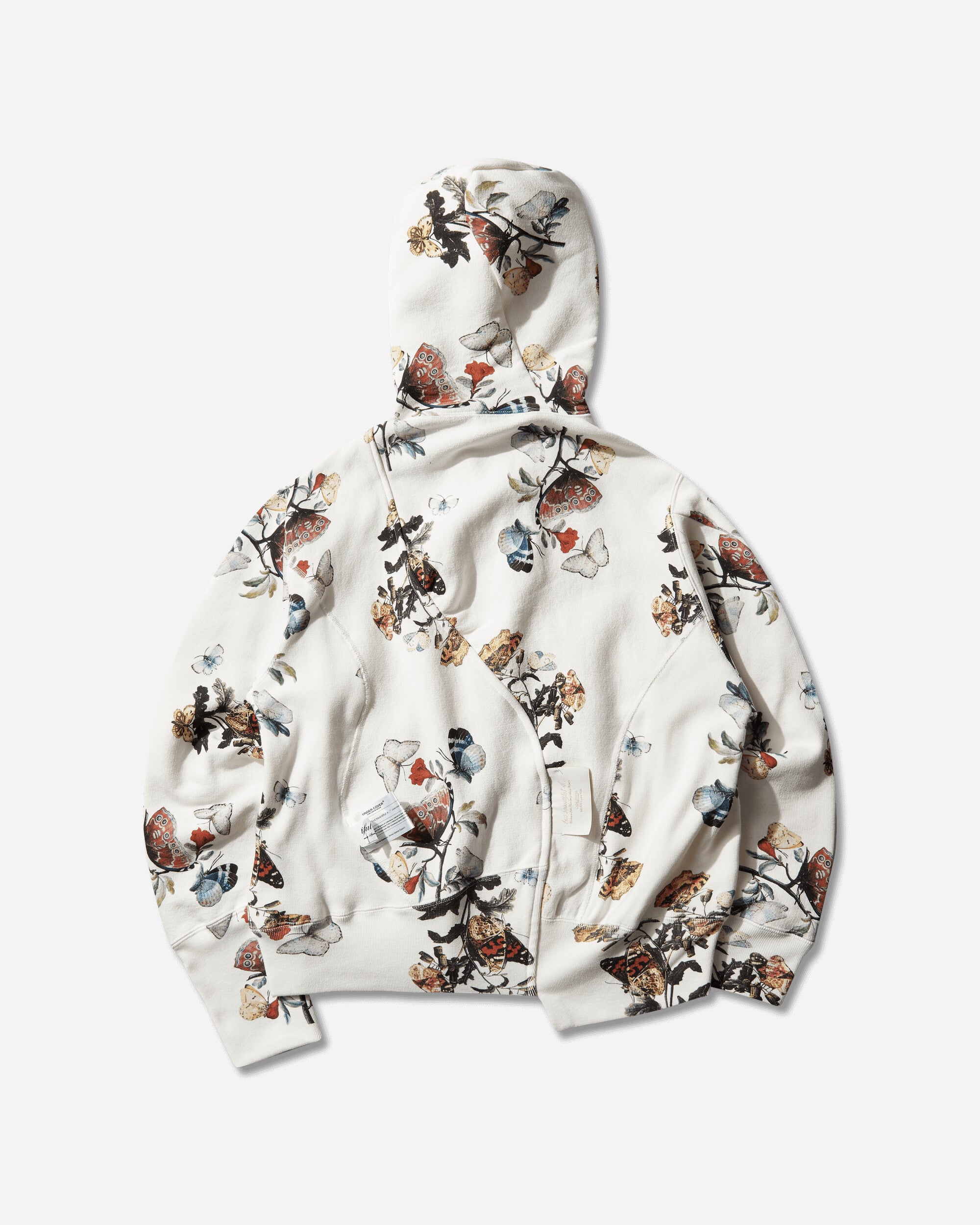 Undercover Women's Champion All-Over Print Fleece Zip Hoodie Ivory Base, view 2