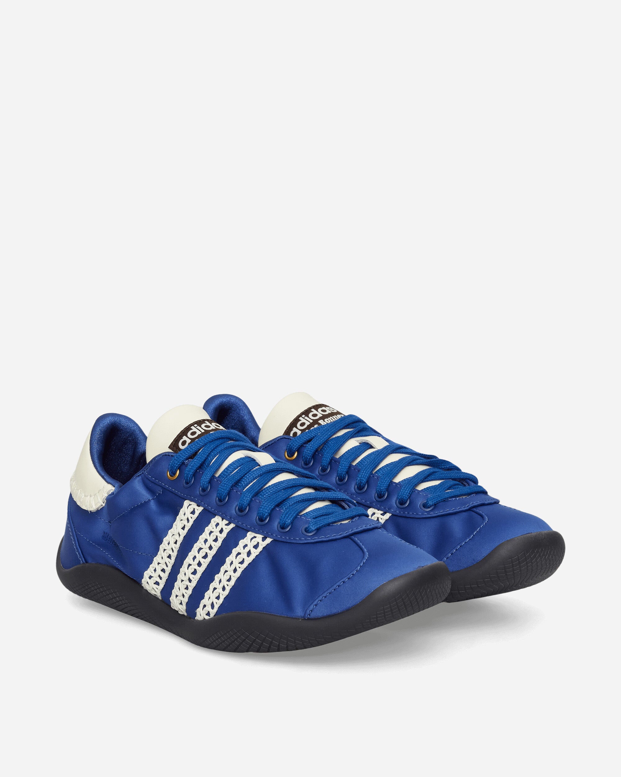 adidas Wales Bonner Karintha Lo Satin Sneakers Blue / Cream White, view 2