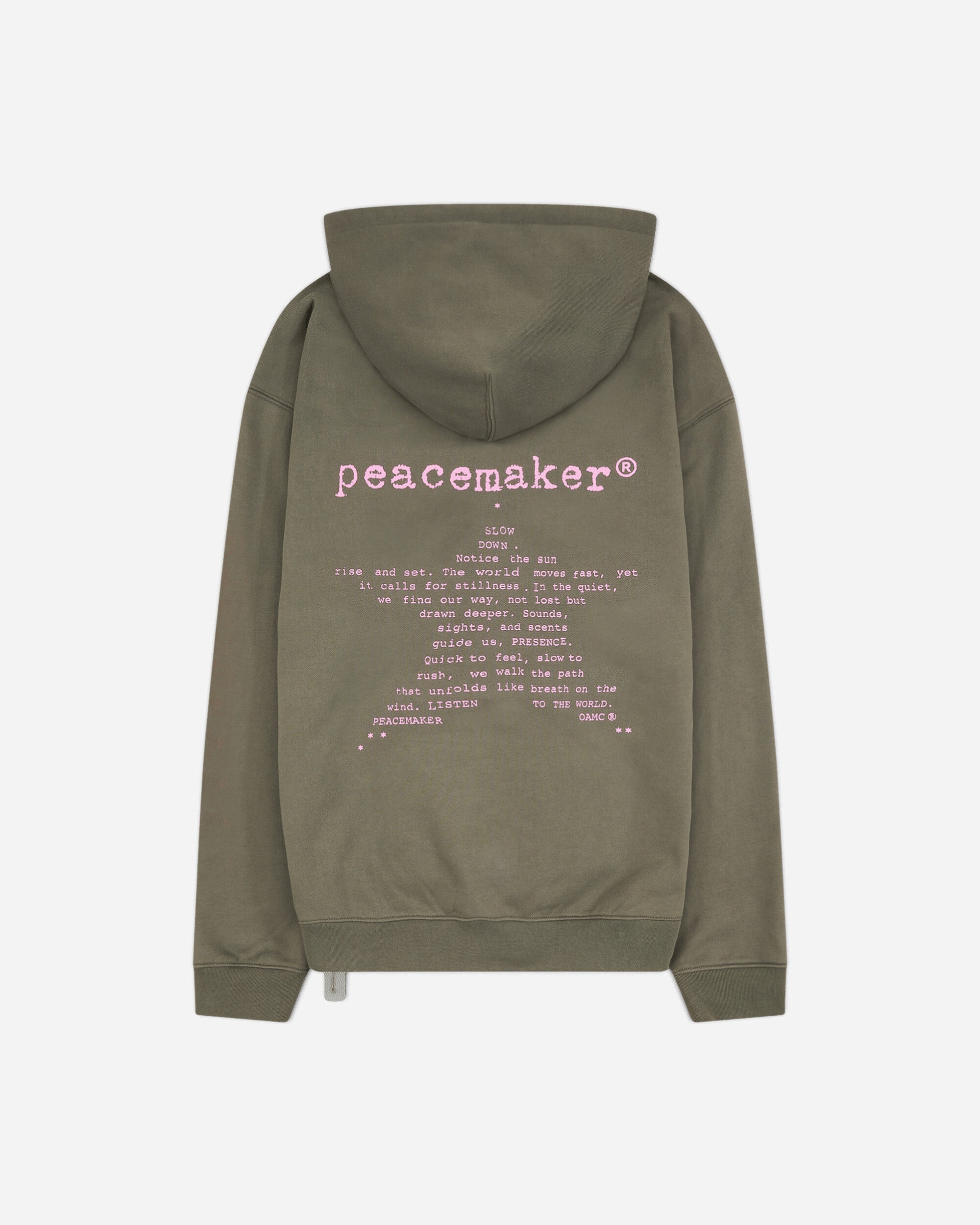 OAMC Peacemaker Men's Star Print Loose Fit Hoodie Grey, view 2