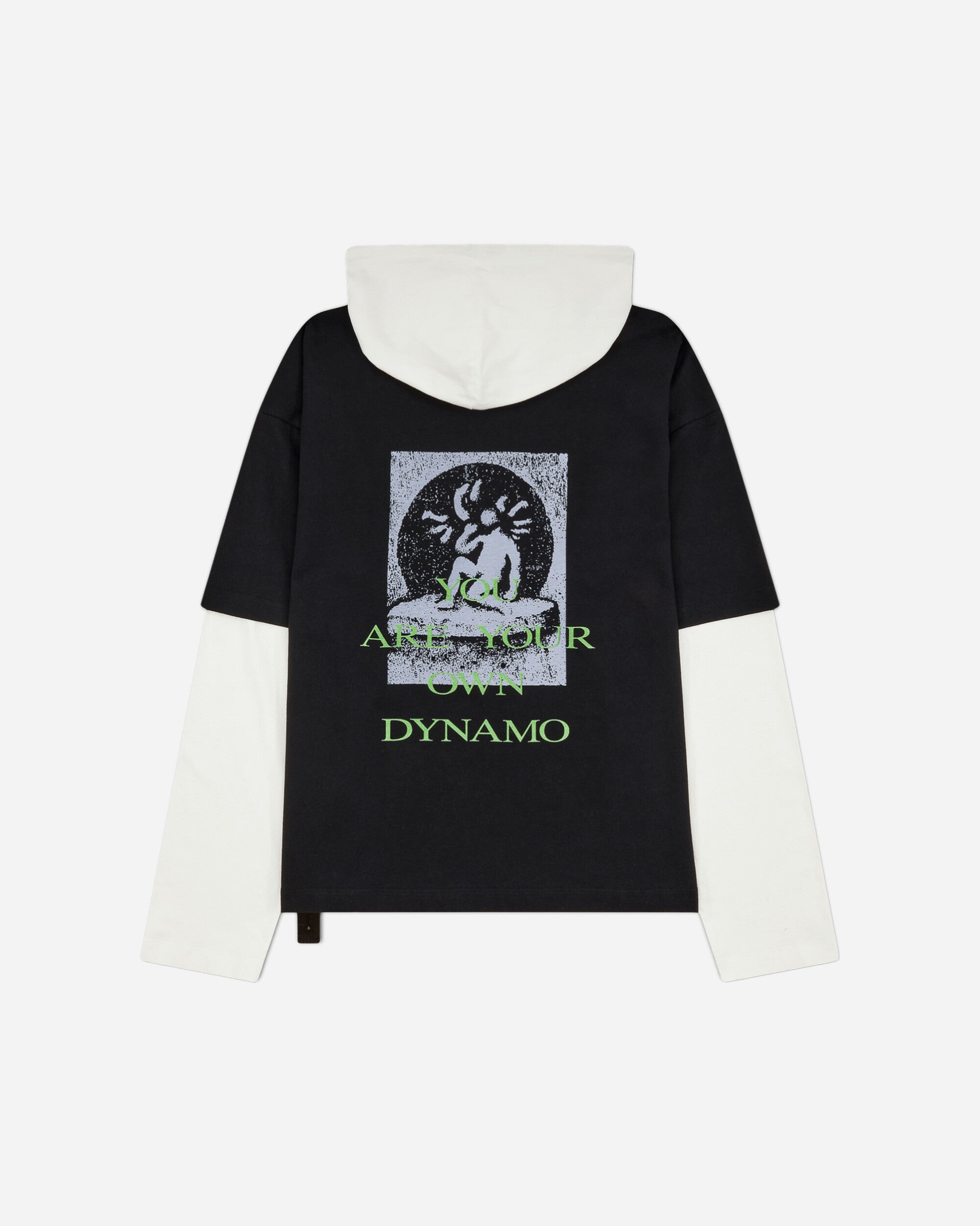 OAMC Peacemaker Men's Dynamo Print Hooded T-Shirt Black, view 2