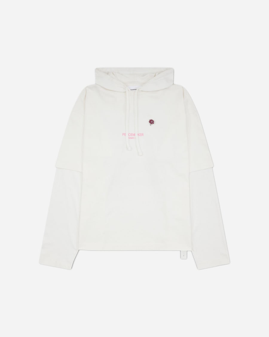 OAMC Peacemaker Men's Dynamo Print Hooded T-Shirt White