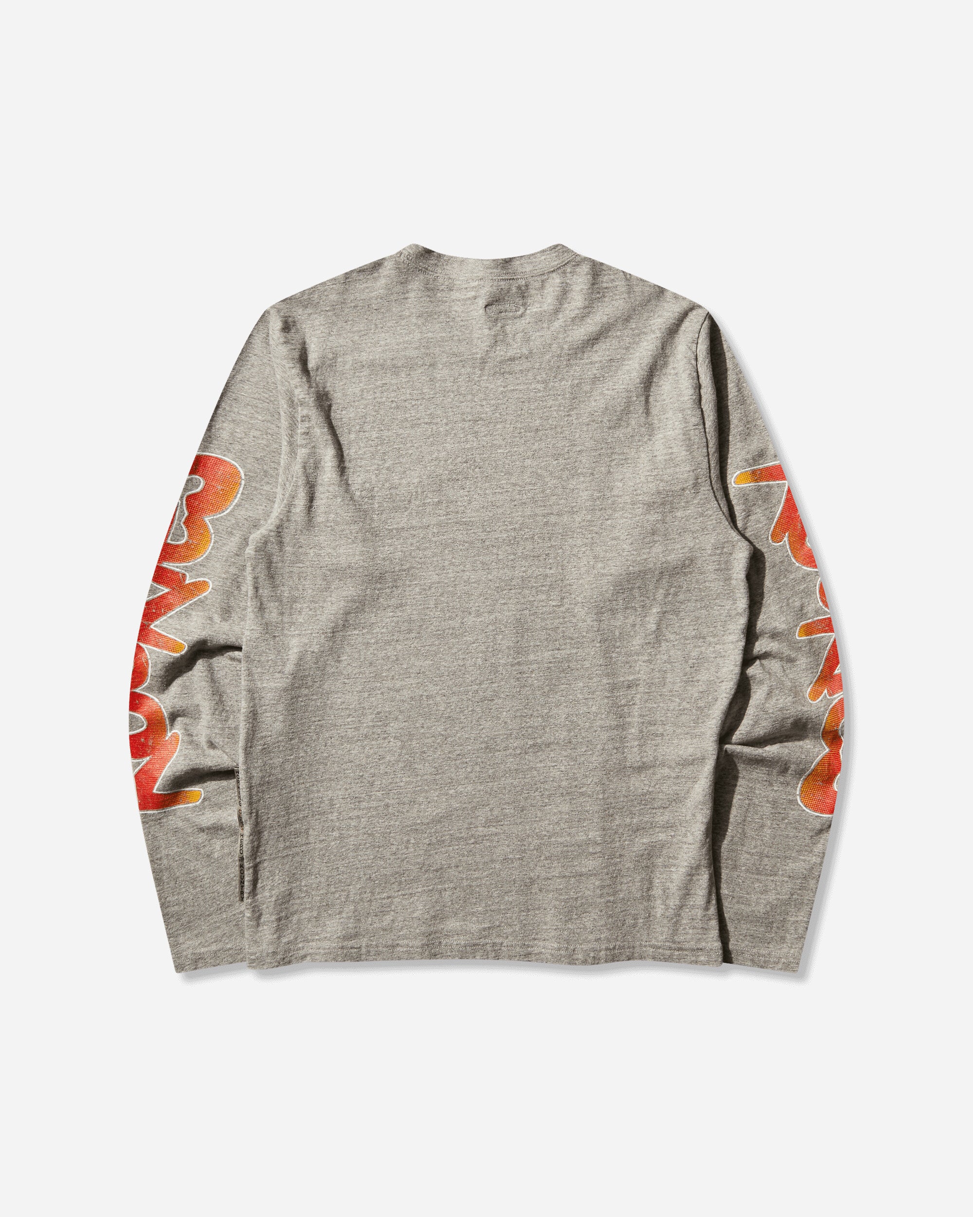 KAPITAL Men's Top Jersey Crew Longsleeve T-Shirt (Buster Peckish Bowy) Grey, view 2
