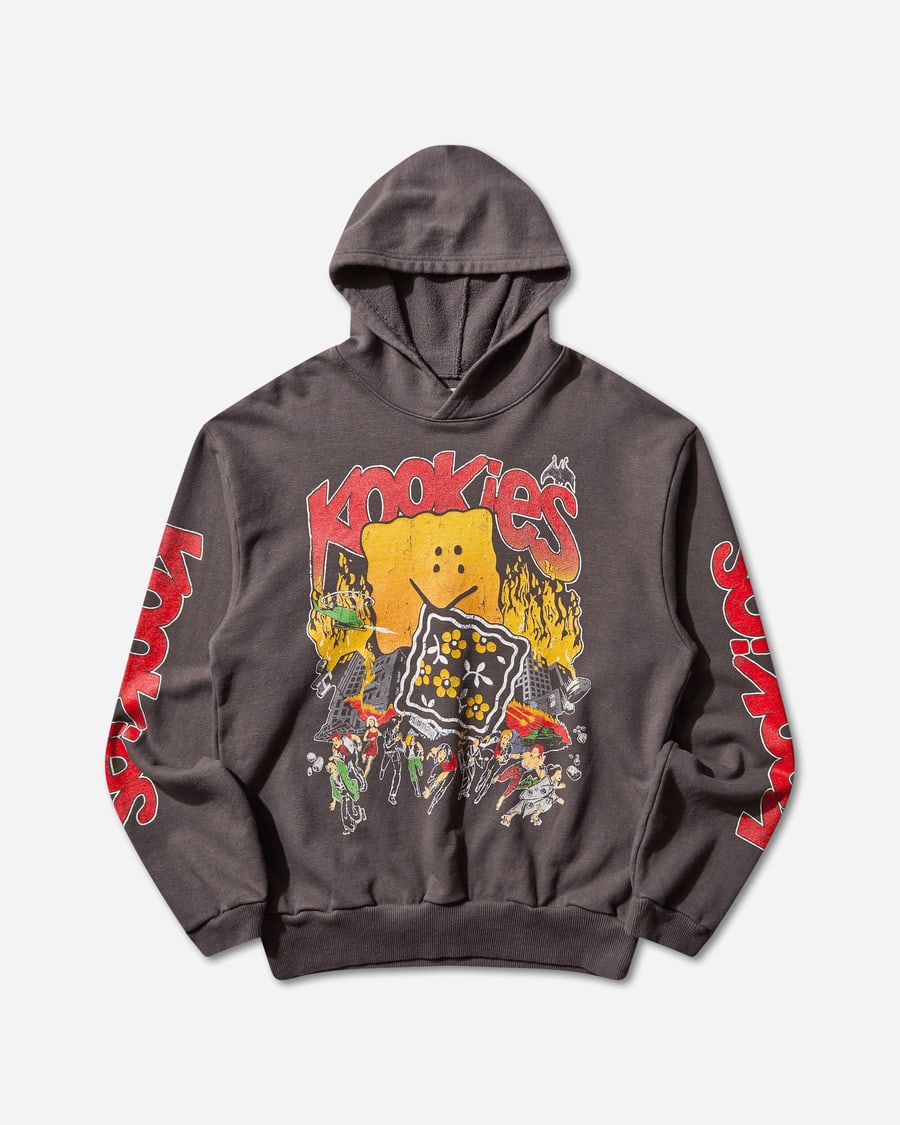 KAPITAL Men's Sweat Knit Hoodie (Buster Peckish Rainbowy) Ink Black