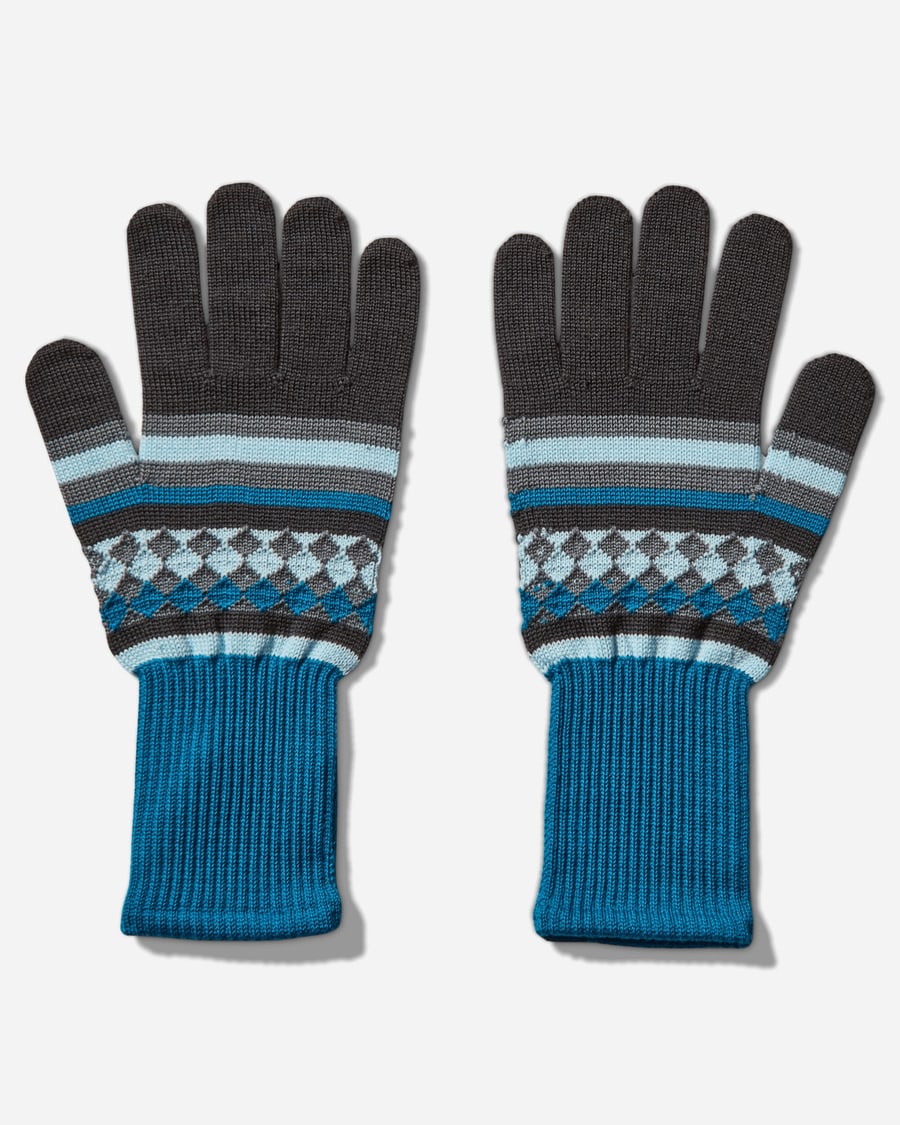 Asics Novalis Aquifolia Knit Gloves Anchor Grey / Sky, view 3