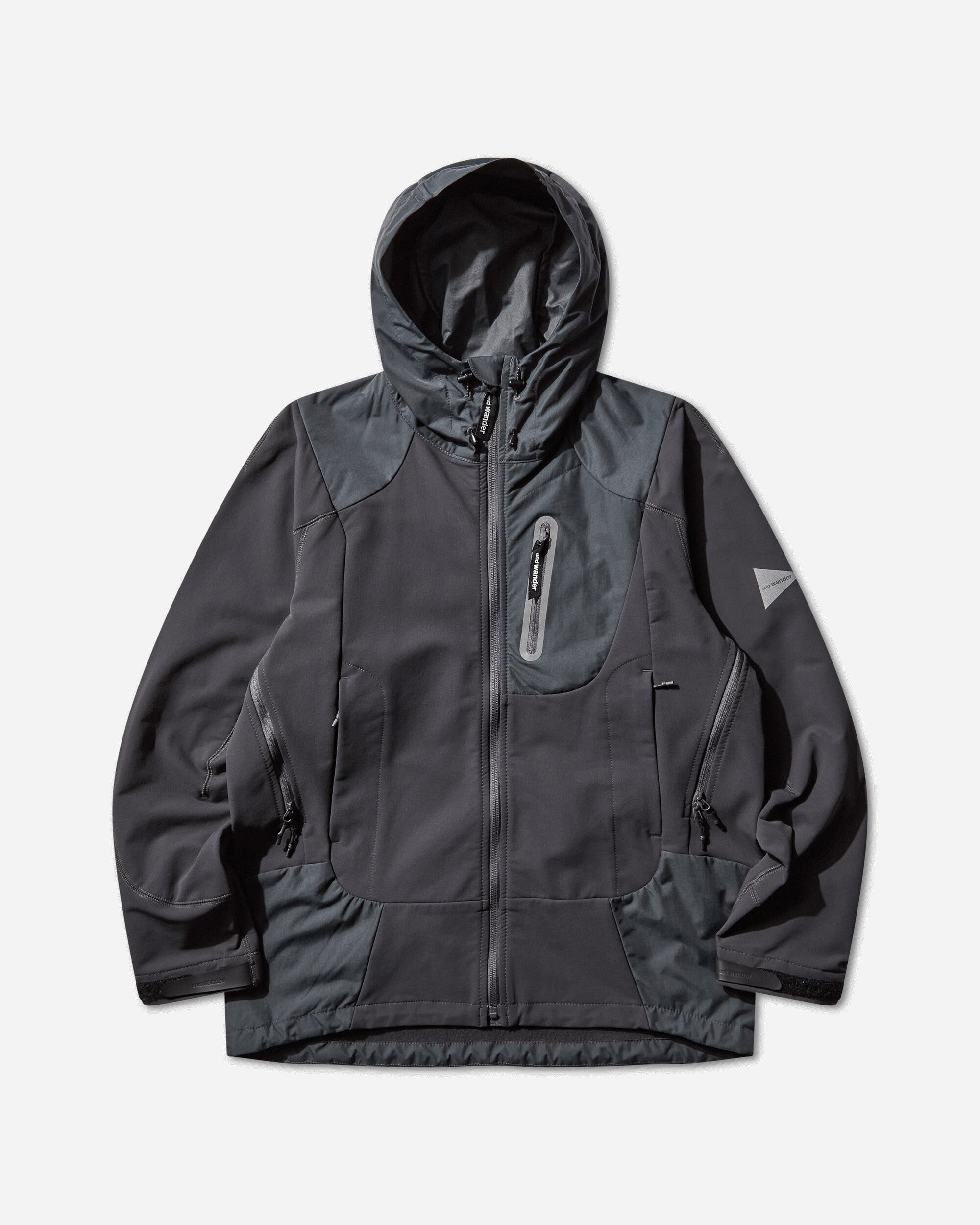 and wander Men's Stretch Shell Jacket Dark Gray