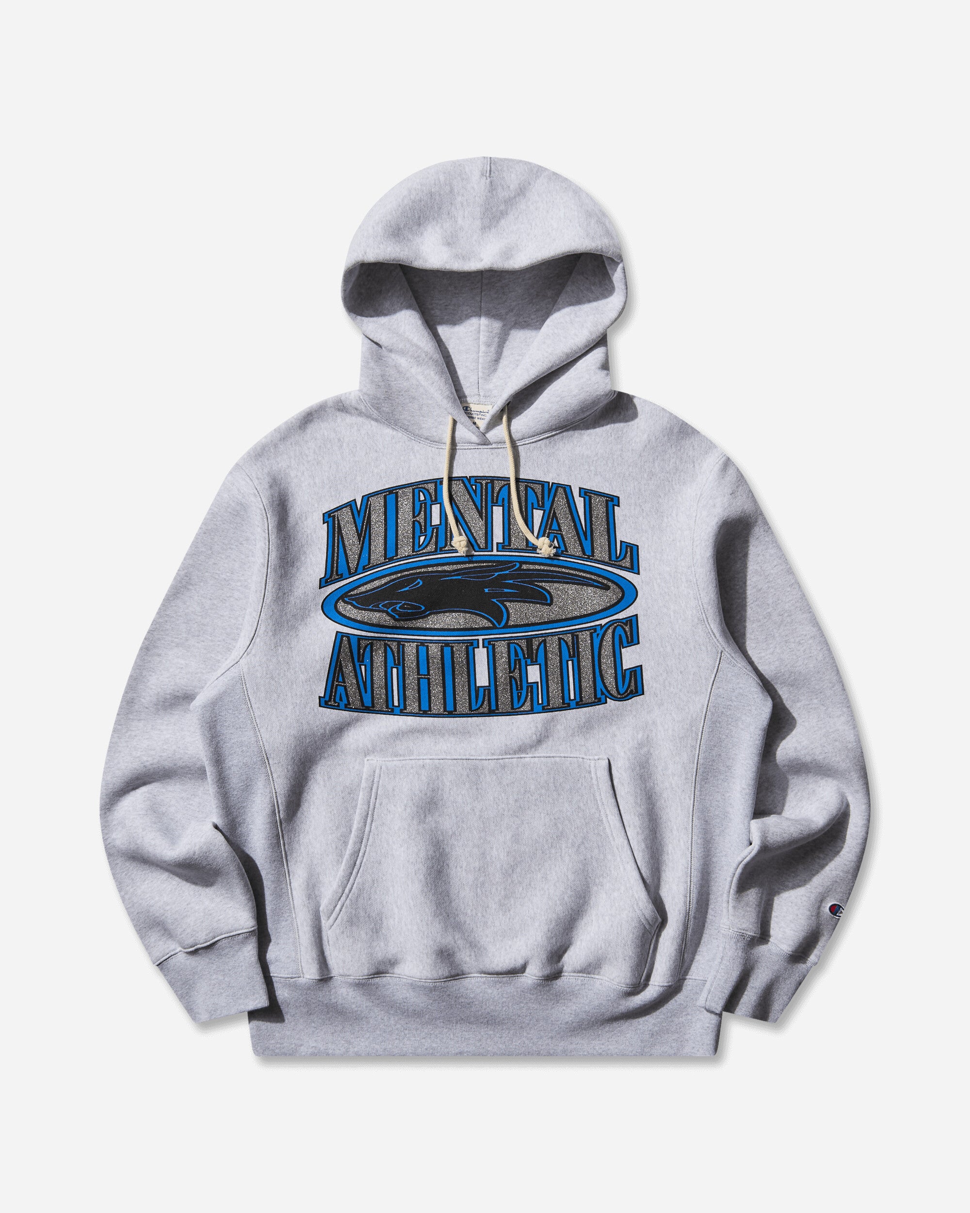 Mental Athletic Champion Wolf Hoodie Grey Melange