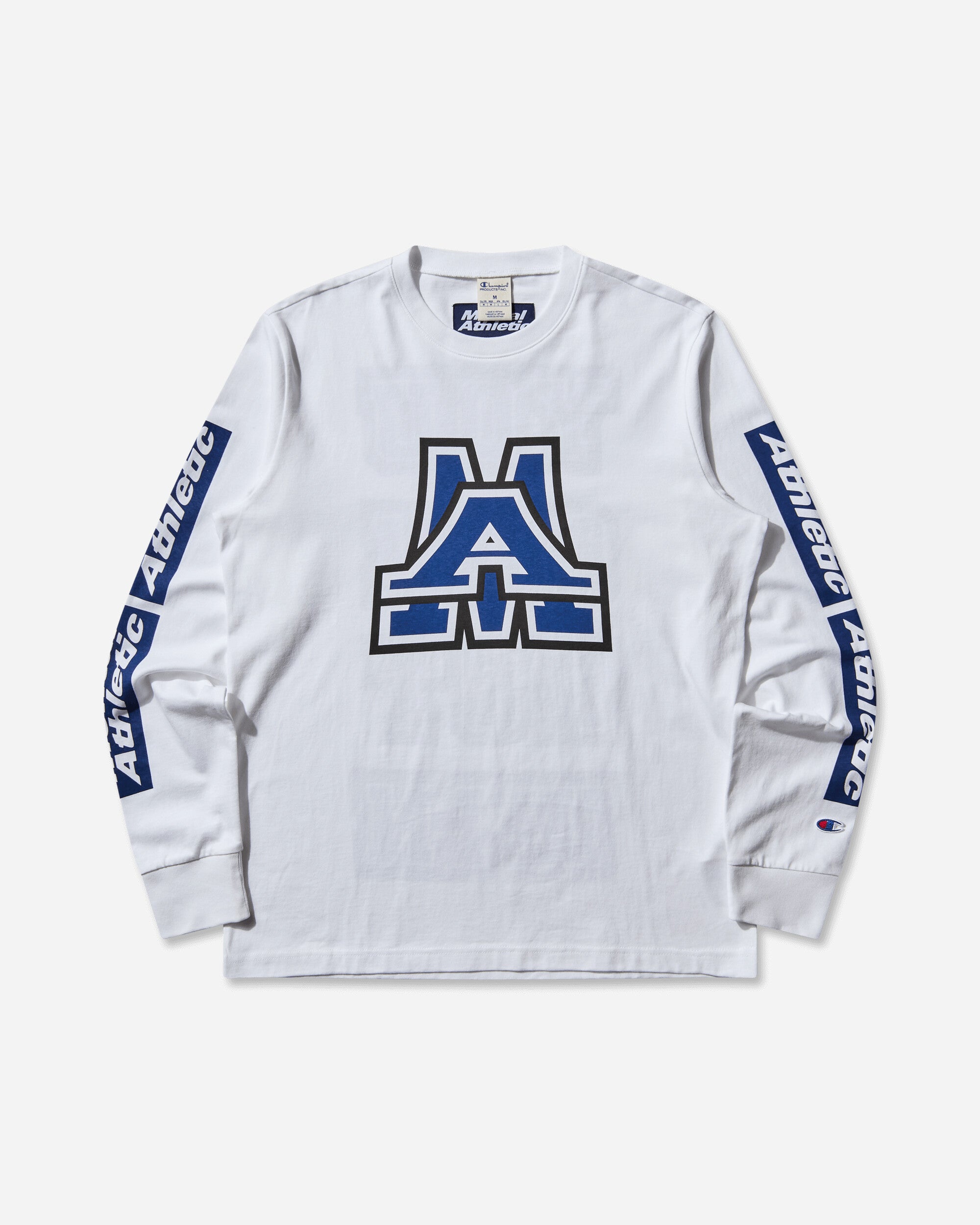 Mental Athletic Champion Monogram Longsleeve T-Shirt White