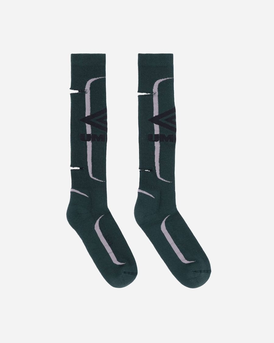Umbro Logo Socks Dark Olive, view 3