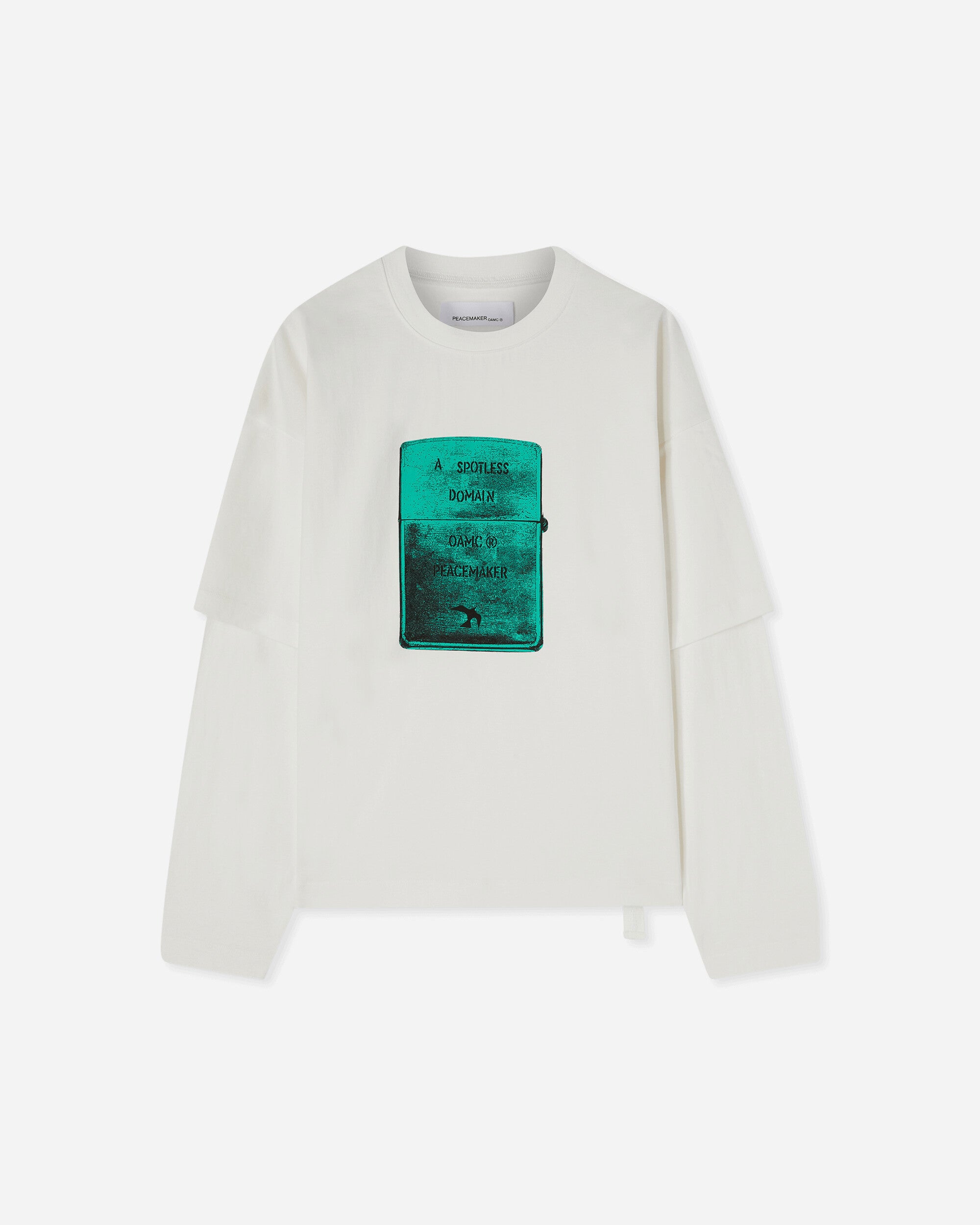 OAMC Peacemaker Men's Lighter Double Layer Boxy T-Shirt Snow White