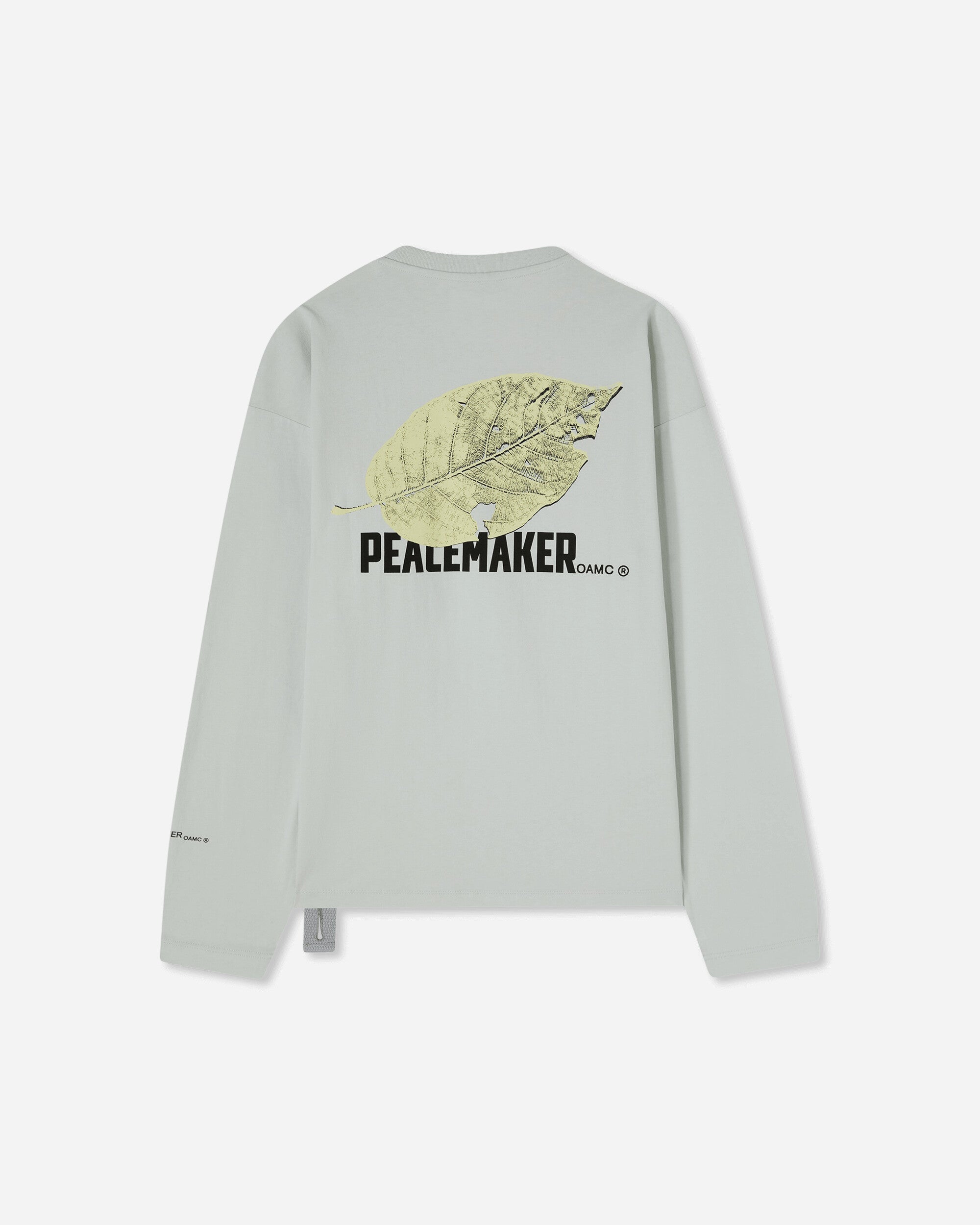 OAMC Peacemaker Men's Leaf Loose Fit Longsleeve T-Shirt Ice Flow, view 2