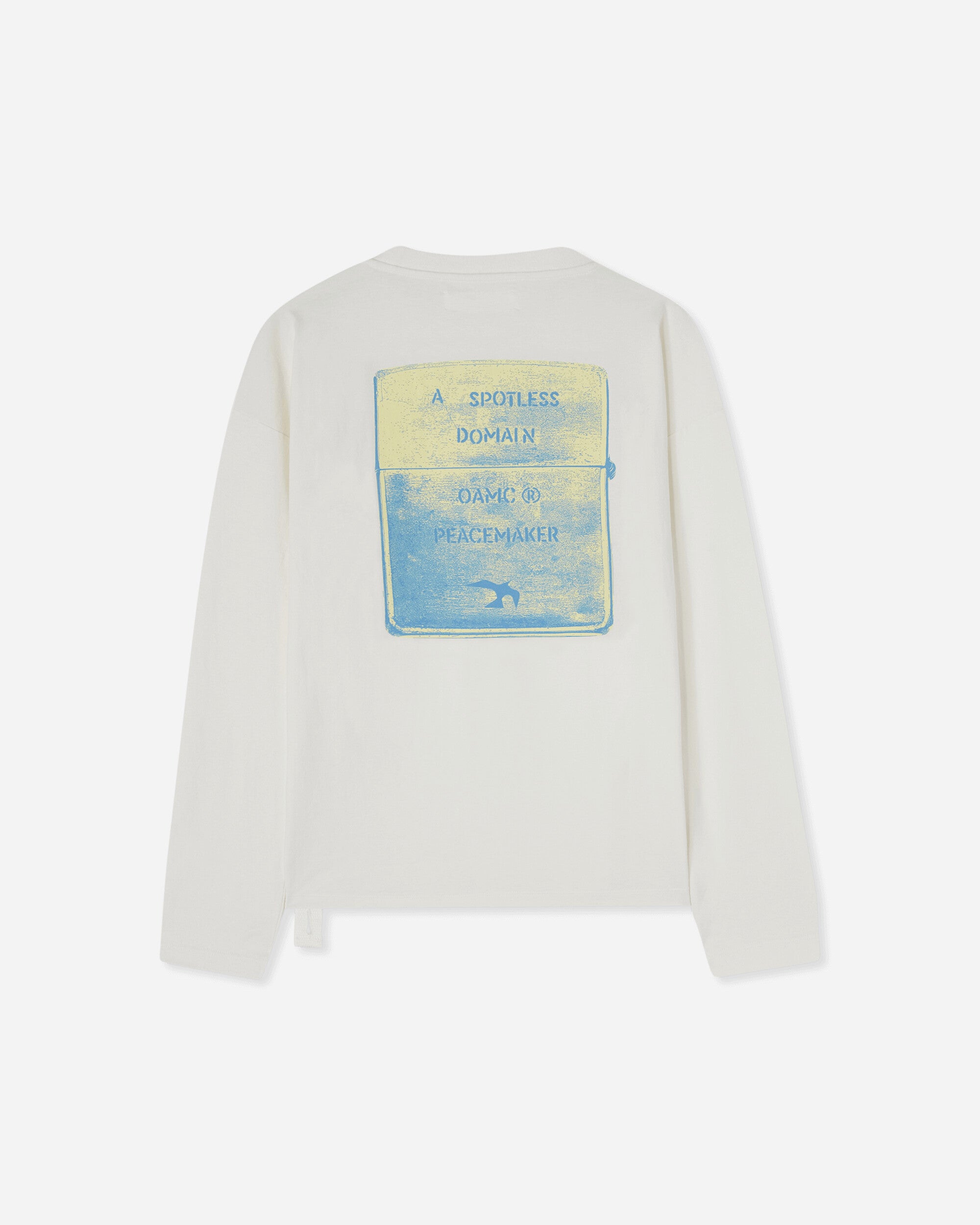 OAMC Peacemaker Men's Lighter Longsleeve Pocket T-Shirt Snow White, view 2