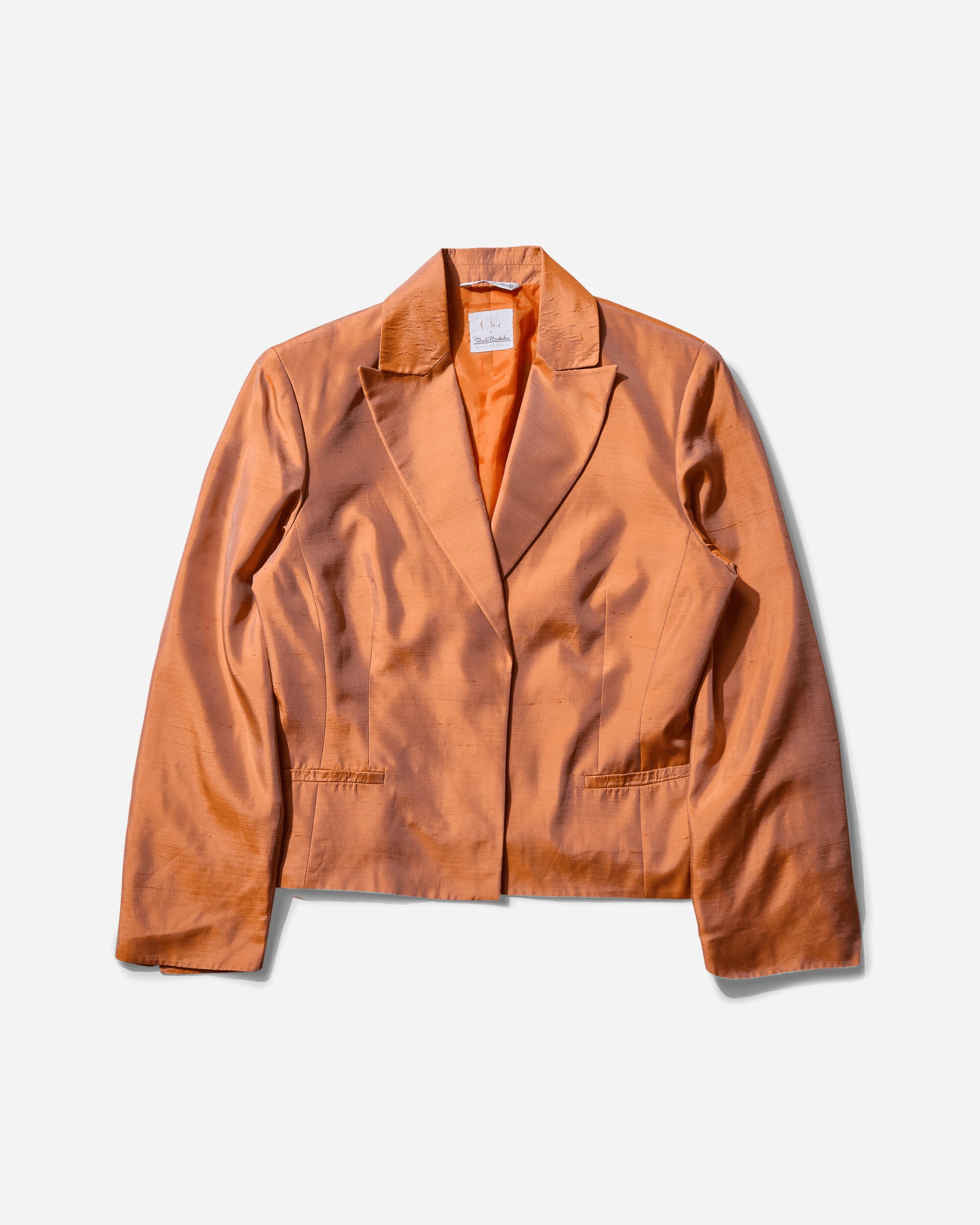 Pezze Vintage Women's Iridescent Silk Suit Orange, view 2