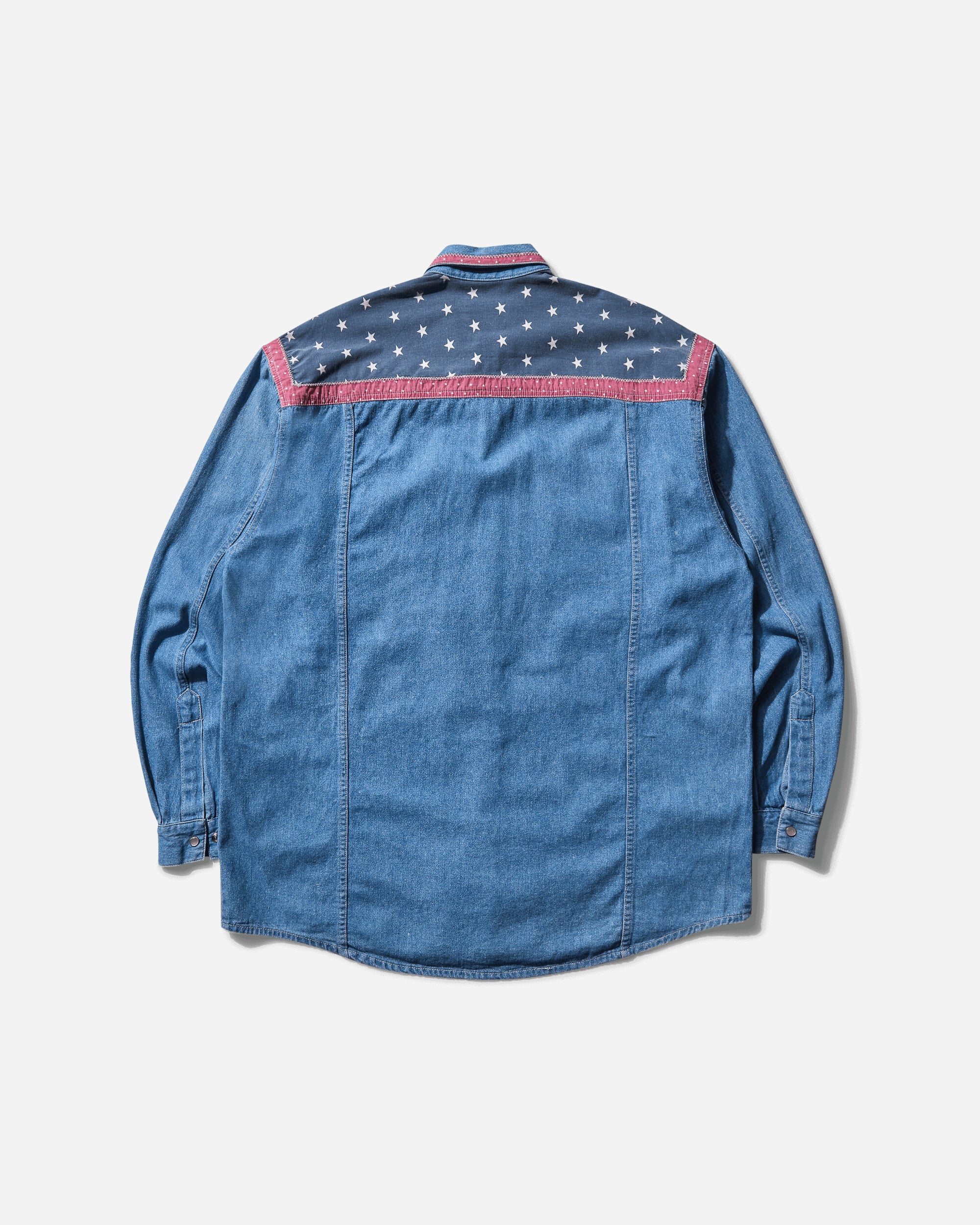Pezze Vintage Men's Stars Denim Shirt Blue, view 2