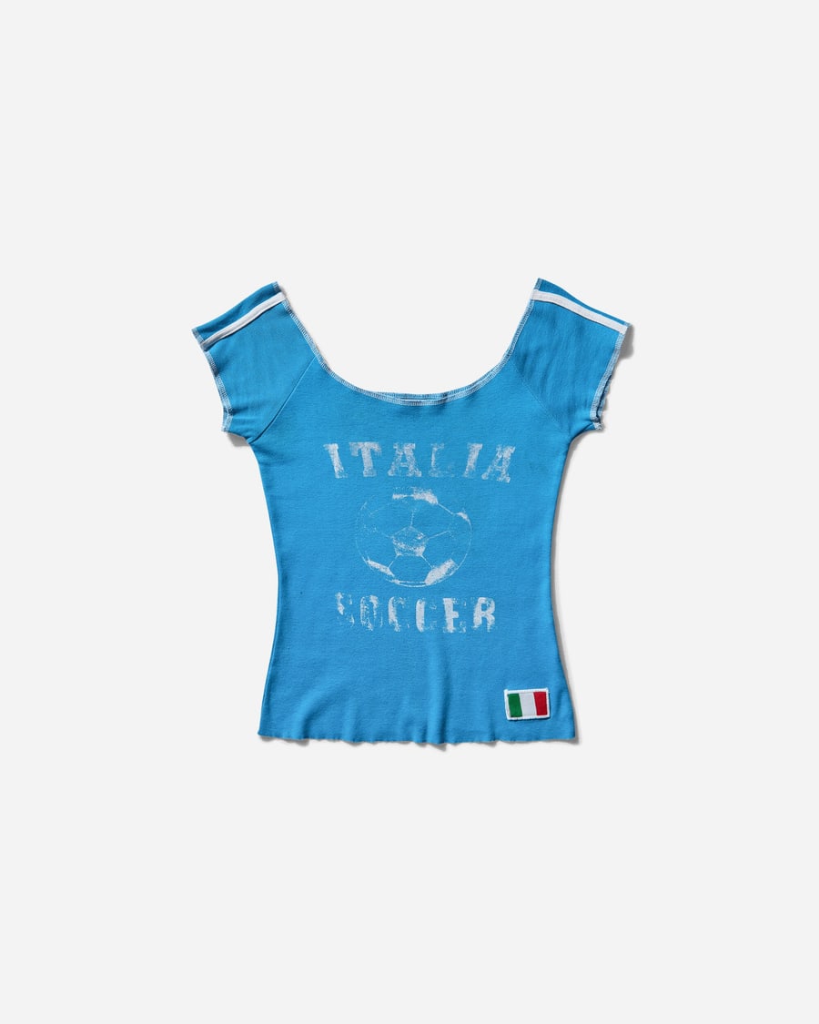 Pezze Vintage Women's Italia Soccer Top Blue