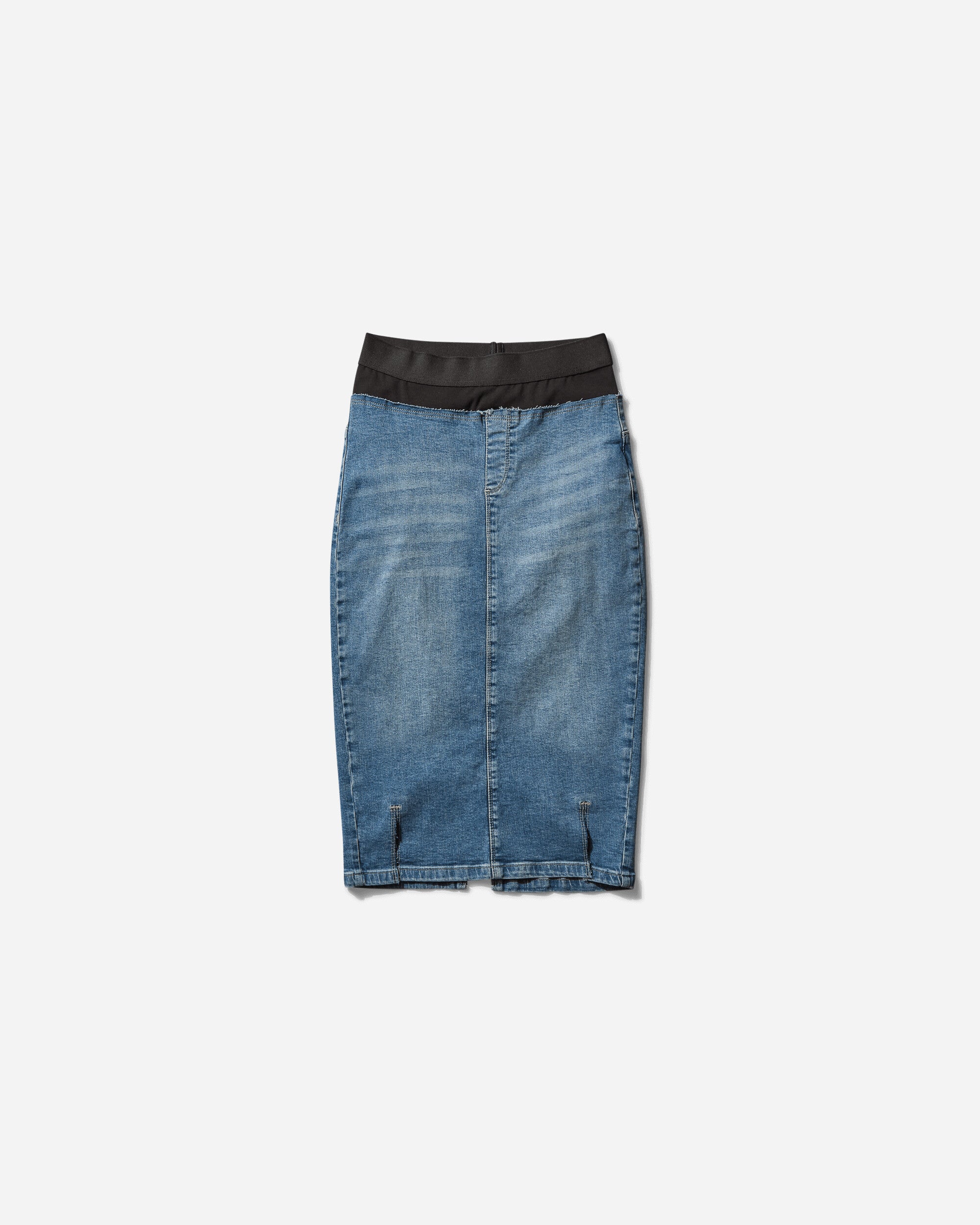 Prototypes Women's Waistband Denim Pencil Skirt Blue