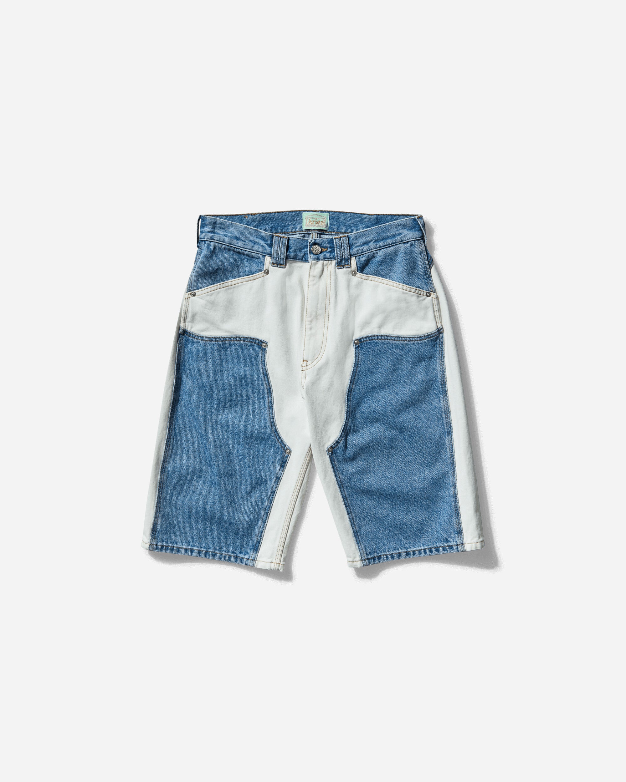 Aries Women's Patchwork Western Carpenter Shorts White / Indigo