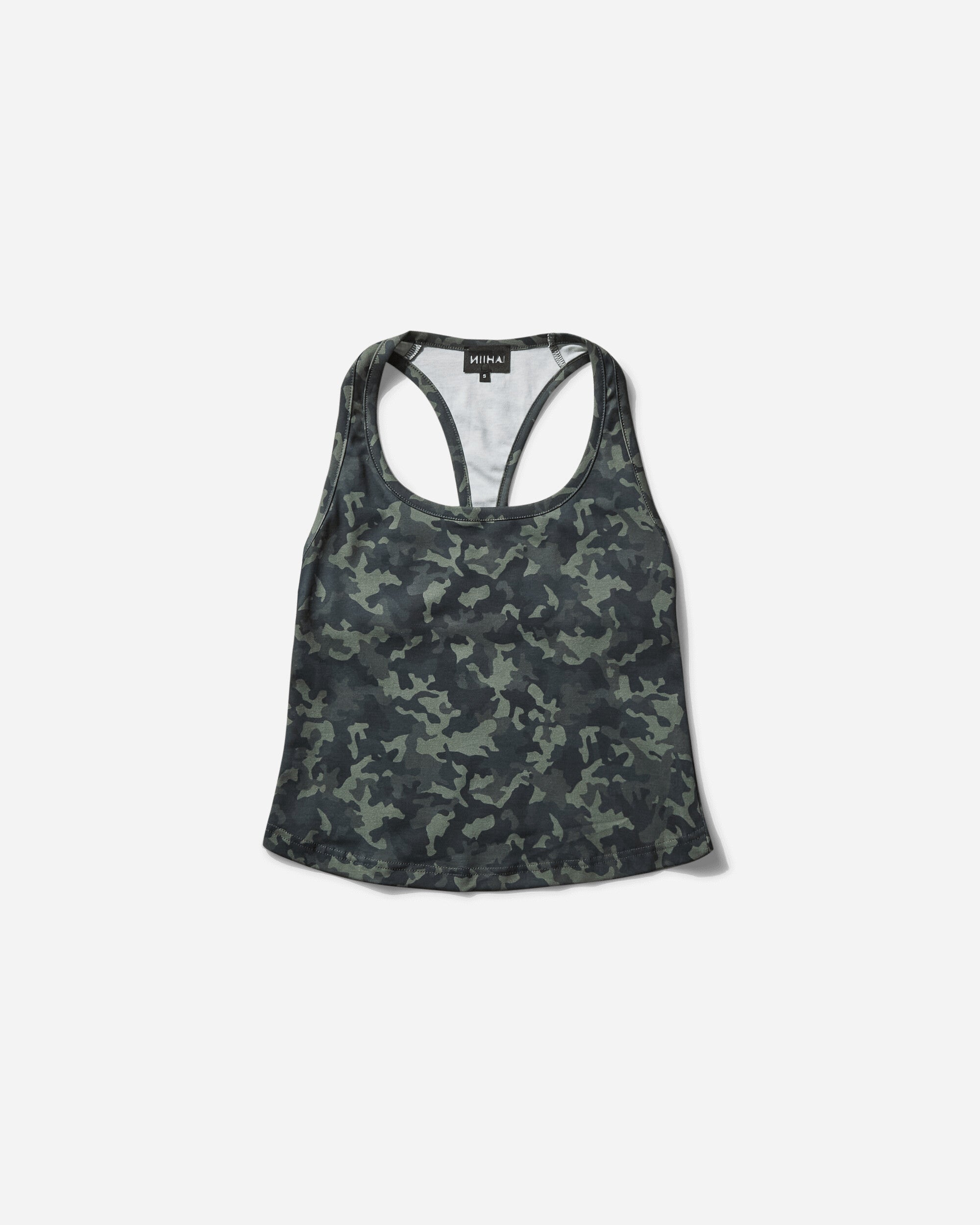 Nii Hai Women's Camo Print Vest Top Green