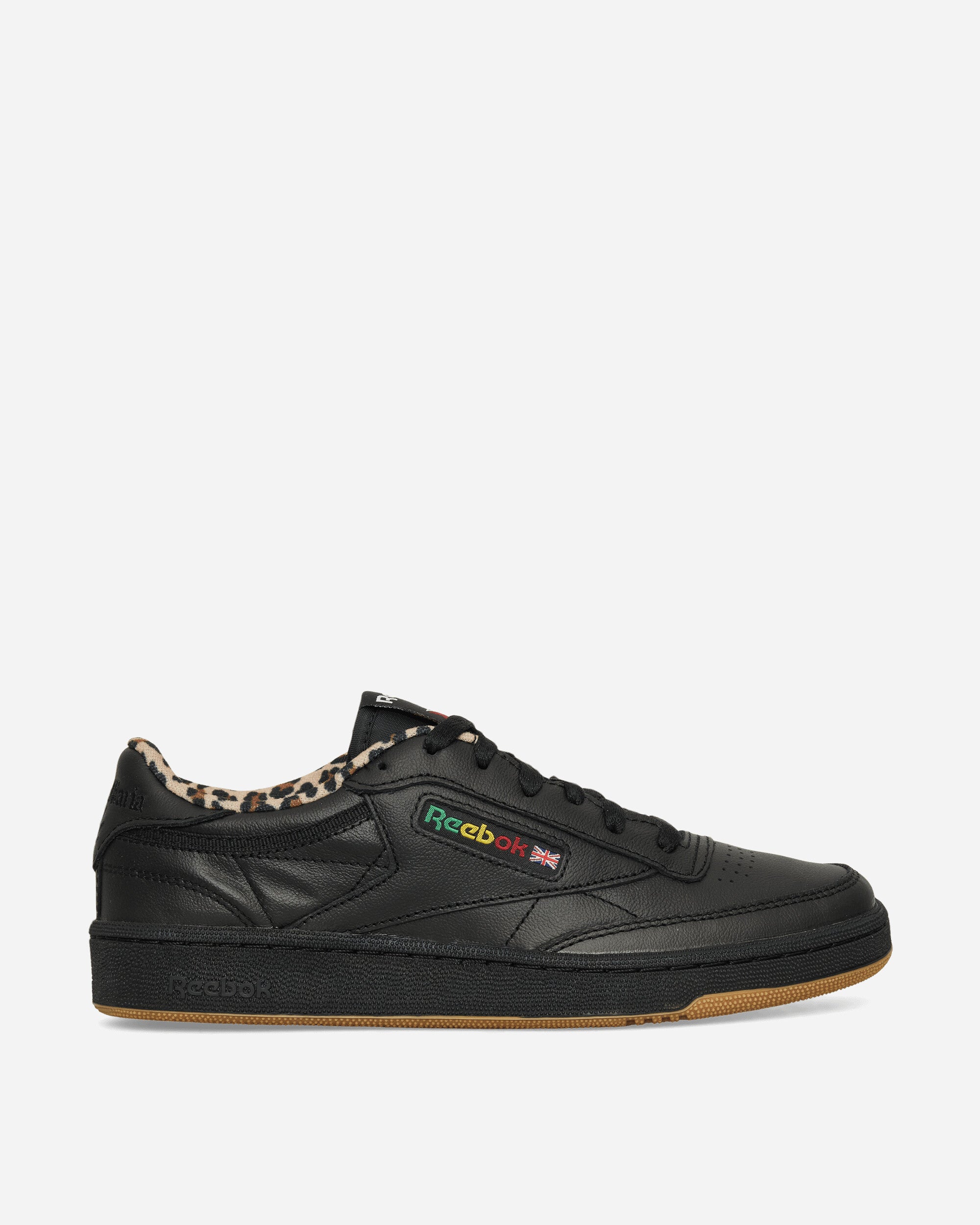 Reebok WACKO MARIA Club C 85 Vintage Sneakers Black / Leopard
