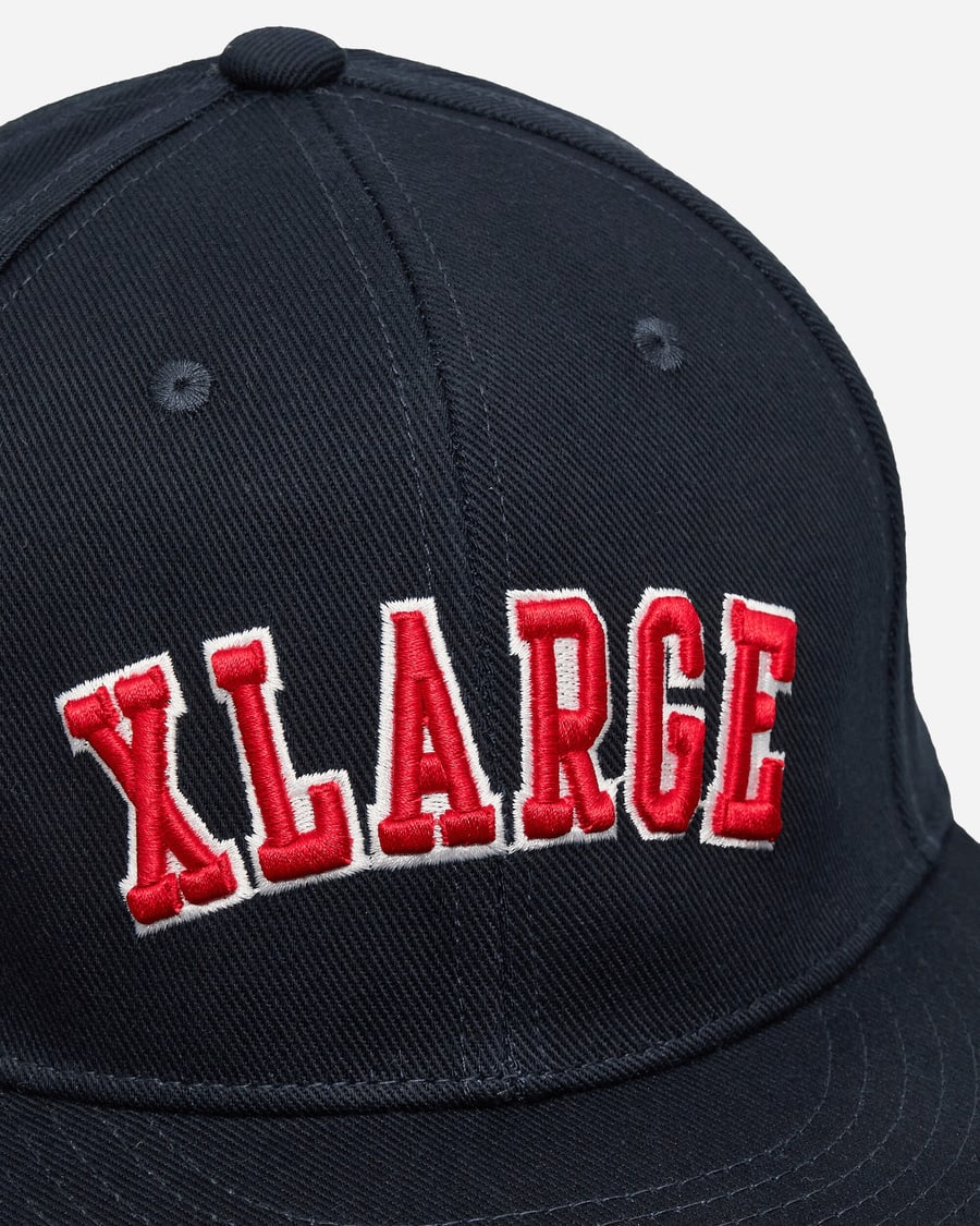XLARGE Round Logo Snapback Cap Navy, view 6