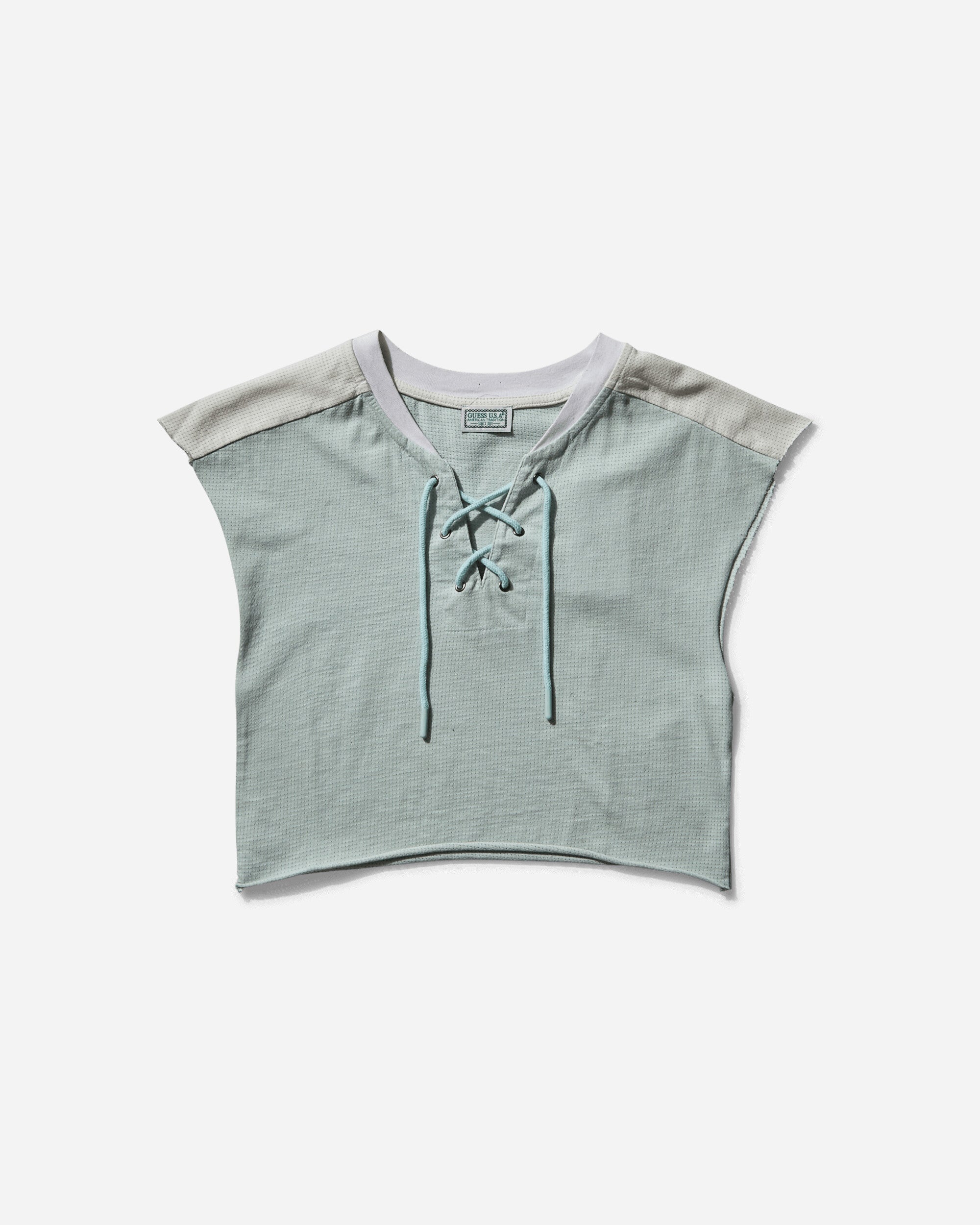 Guess USA Women's Piqué Mesh T-Shirt Minty Green