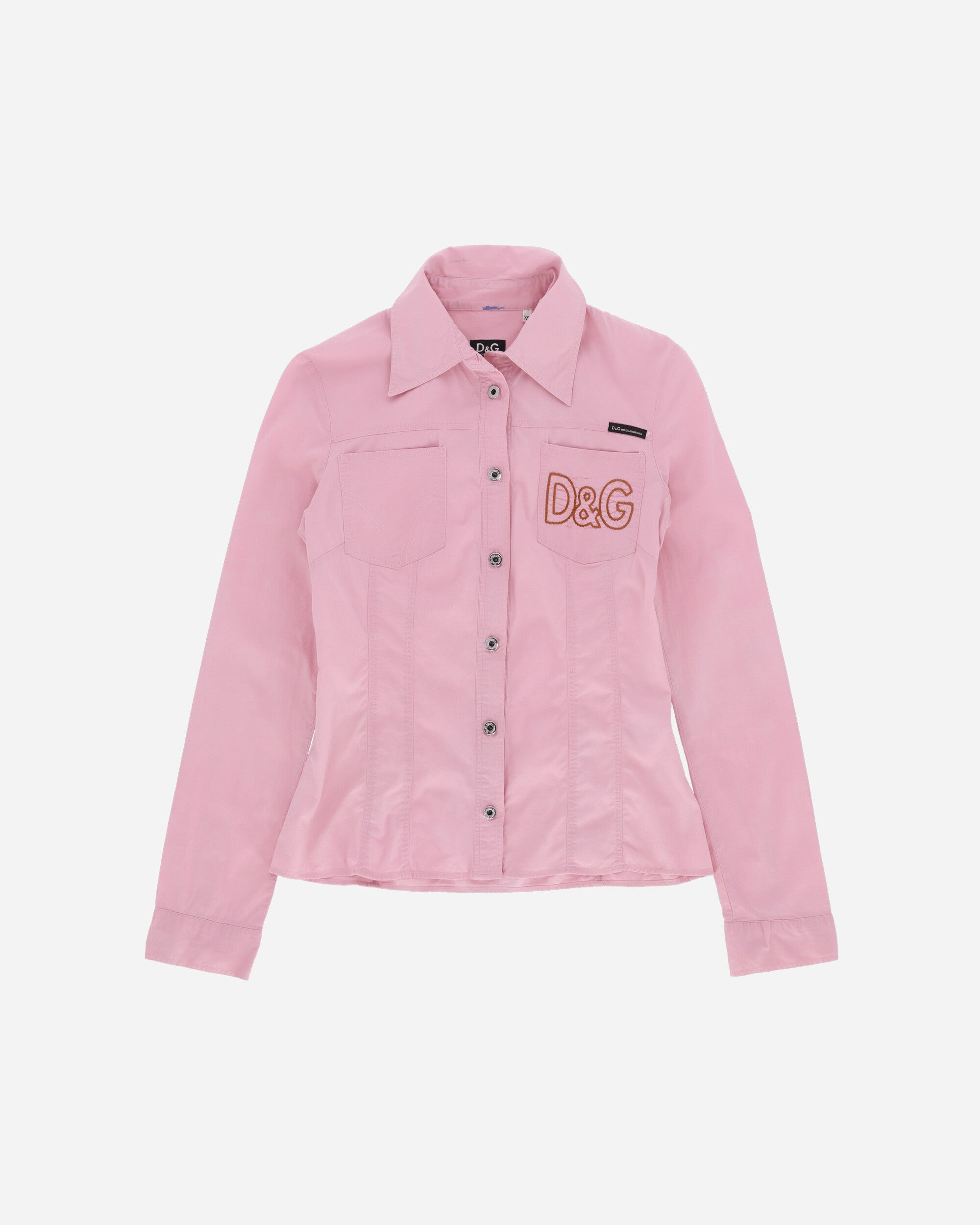 Pezze Vintage Women's Embroidered Logo Longsleeve Shirt Pink