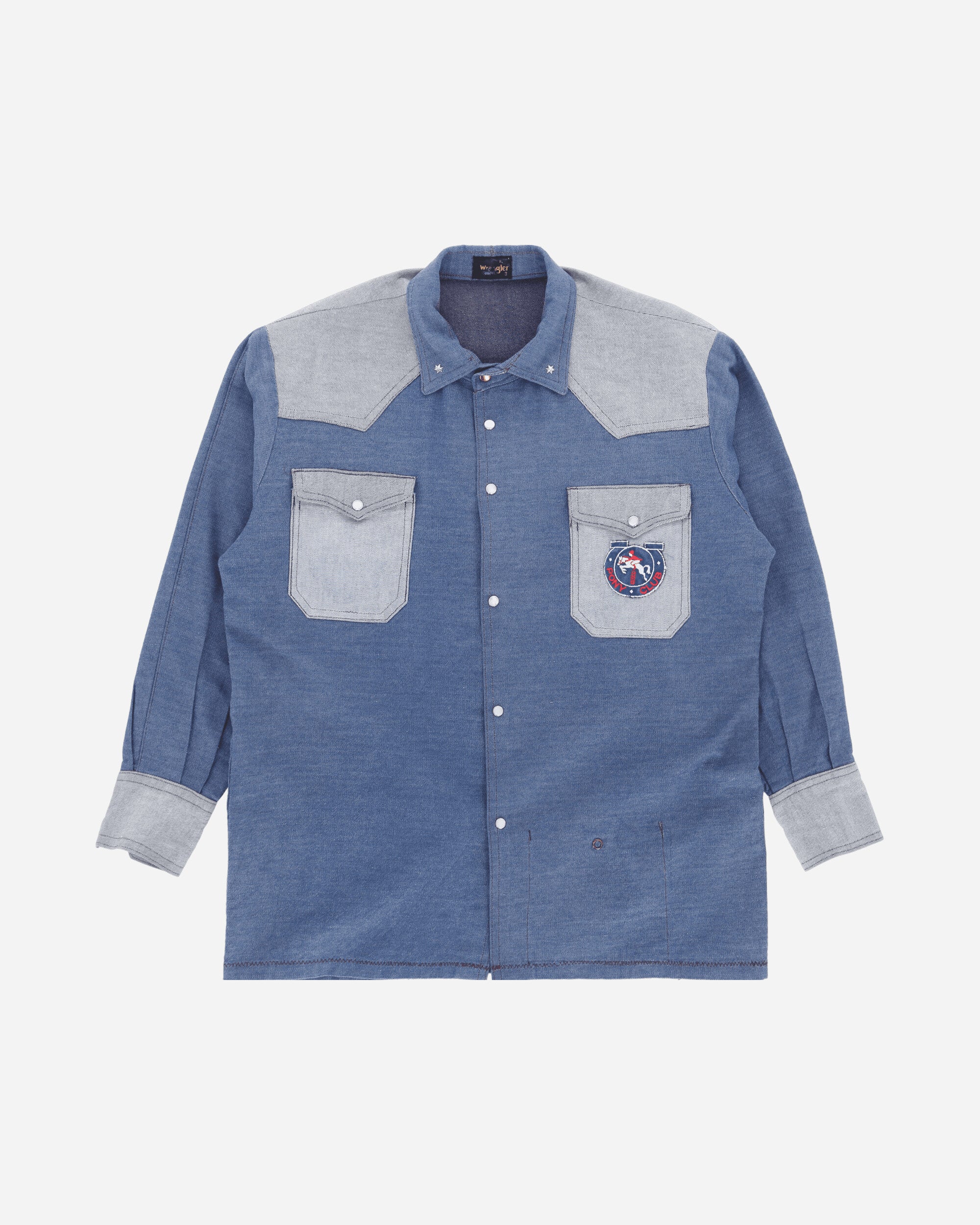 Pezze Vintage Men's 70s Denim Shirt Blue