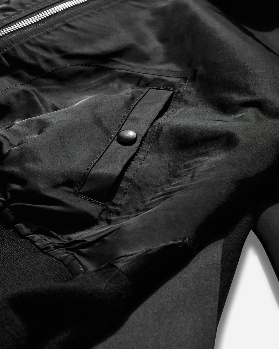 Undercover Women's Nylon Twill MA-1 Jacket Black, view 3