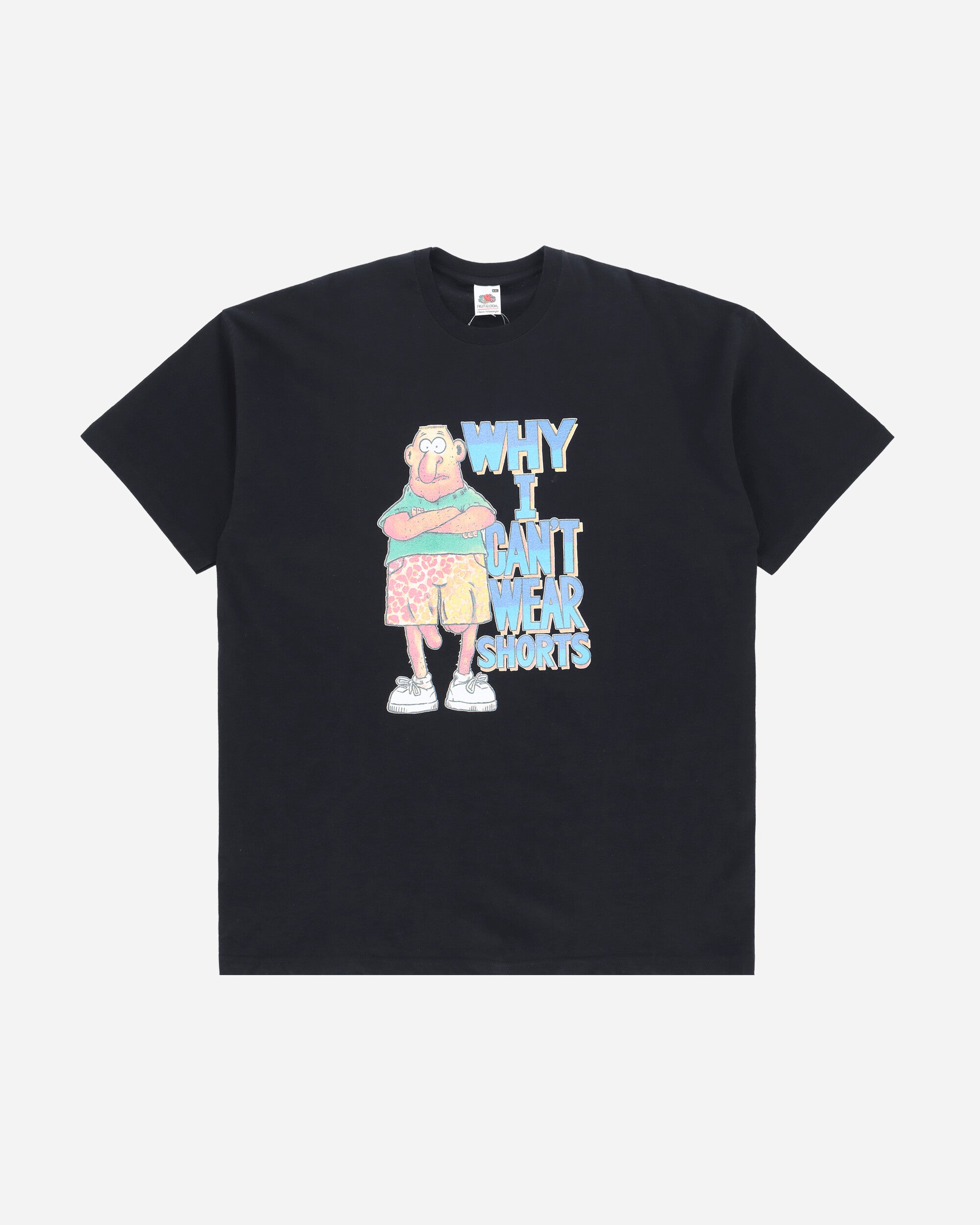 Pezze Vintage Men's Why I Can't Wear Shorts T-Shirt Black