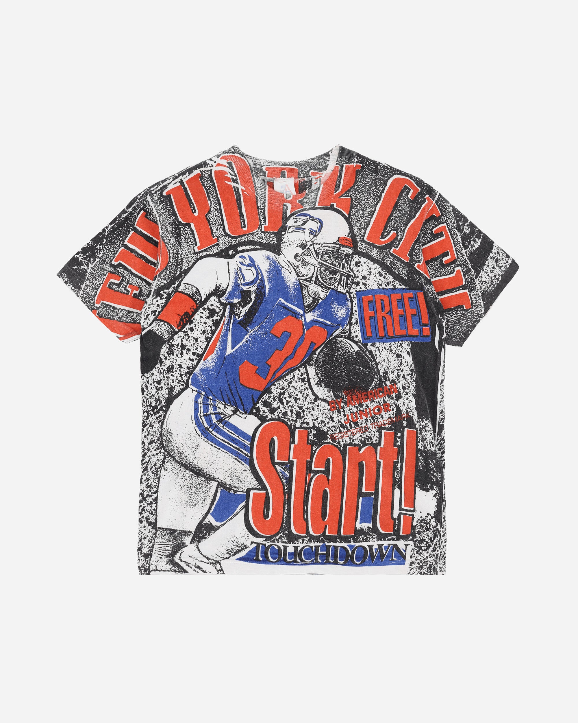 Pezze Vintage Men's American Football Print T-Shirt Multicolor