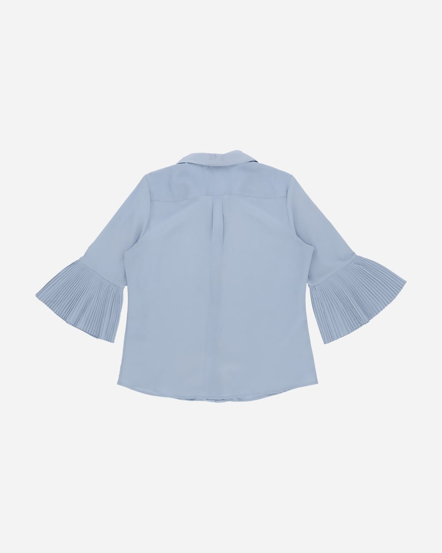 Pezze Vintage Women's Pleated Arms Shirt Grey, view 2